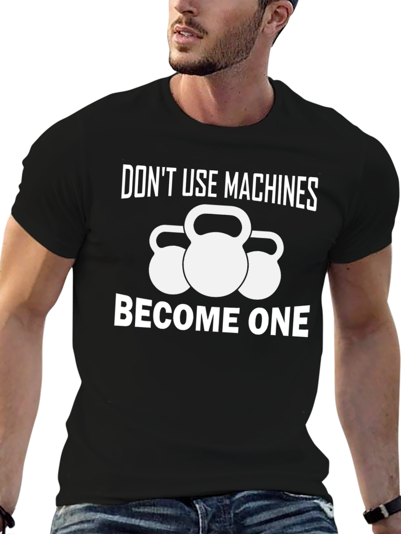 Dont Use Machines Black Graphic Tee