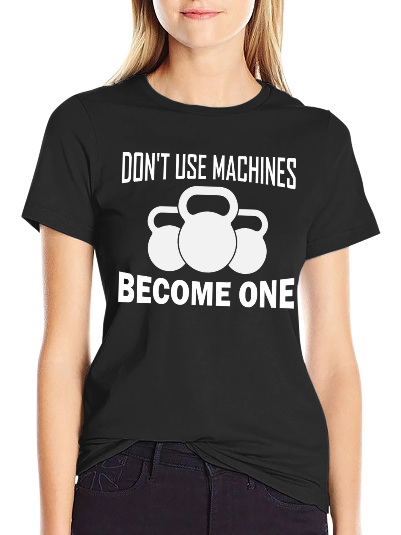 Dont Use Machines Black Graphic Tee