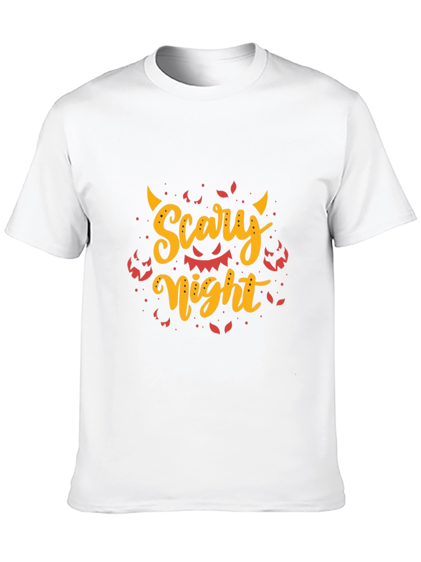 Scary Night Halloween Graphic Tee - Mens Black T-Shirt