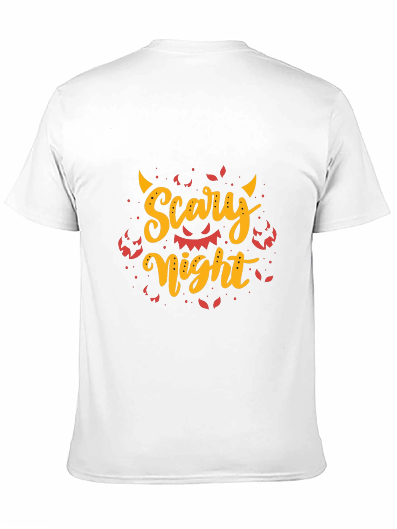 Scary Night Halloween Graphic Tee - Mens Black T-Shirt