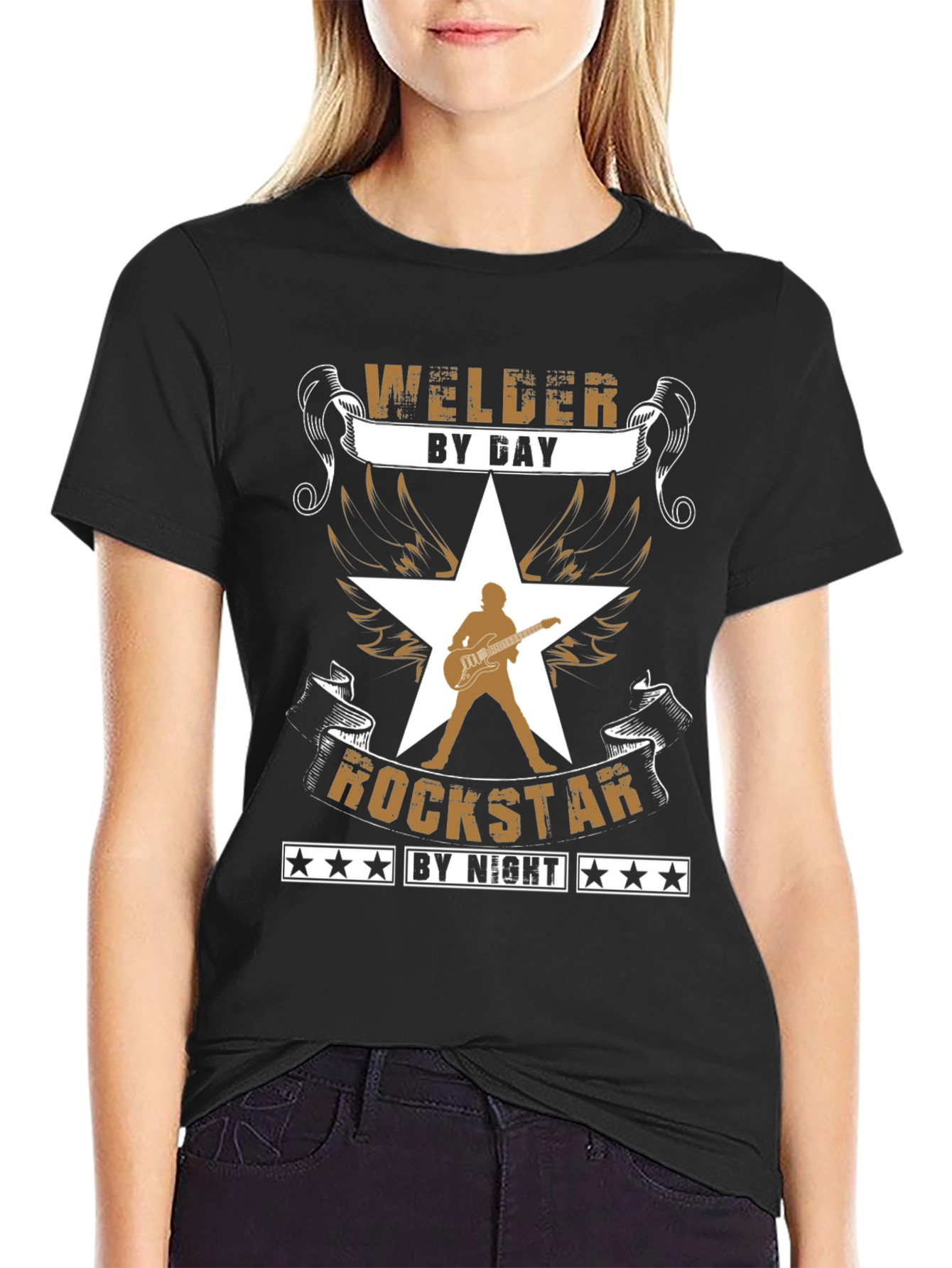 Welder by Day Rockstar by Night Graphic Tee