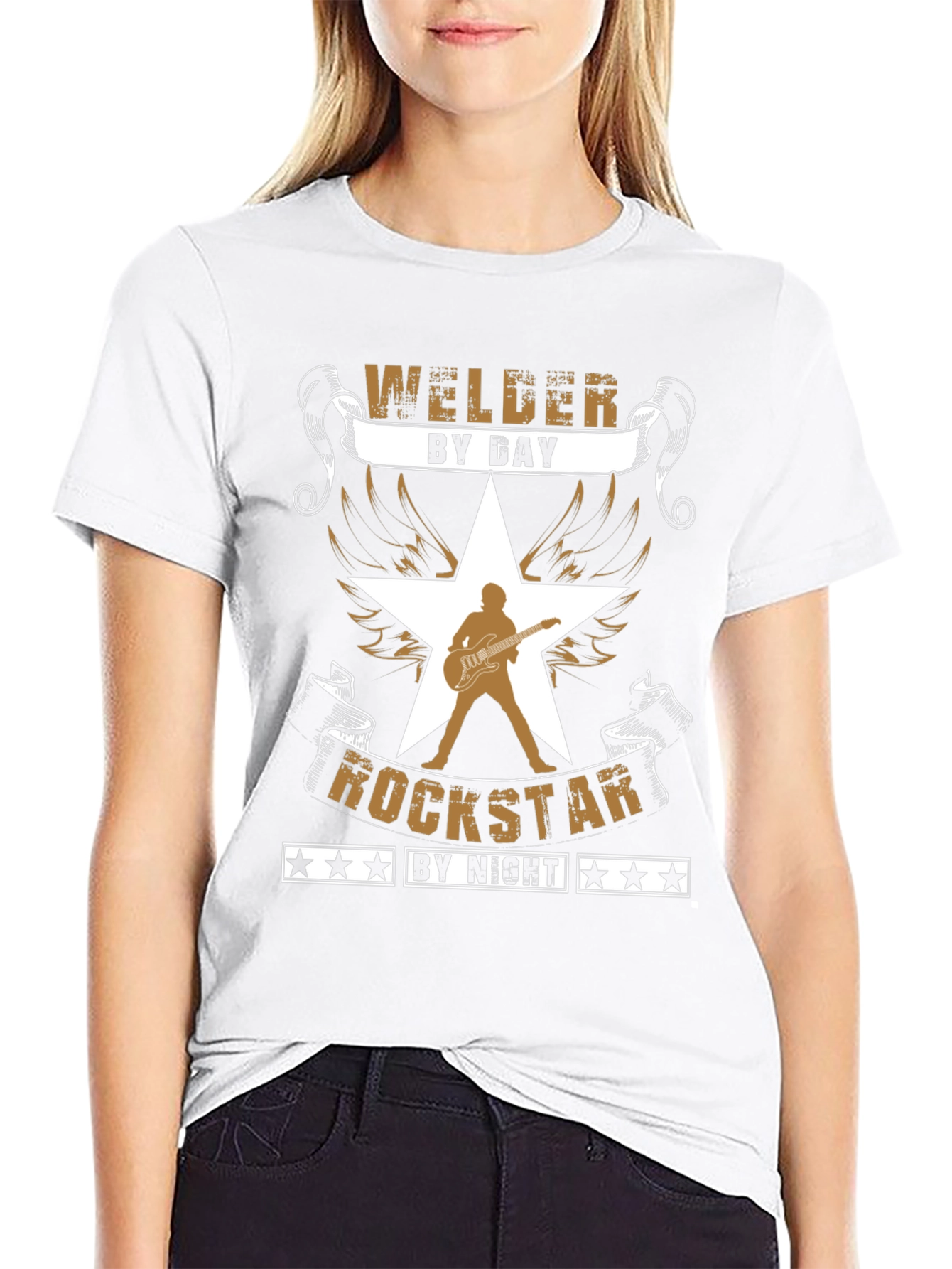 Welder by Day Rockstar by Night Graphic Tee