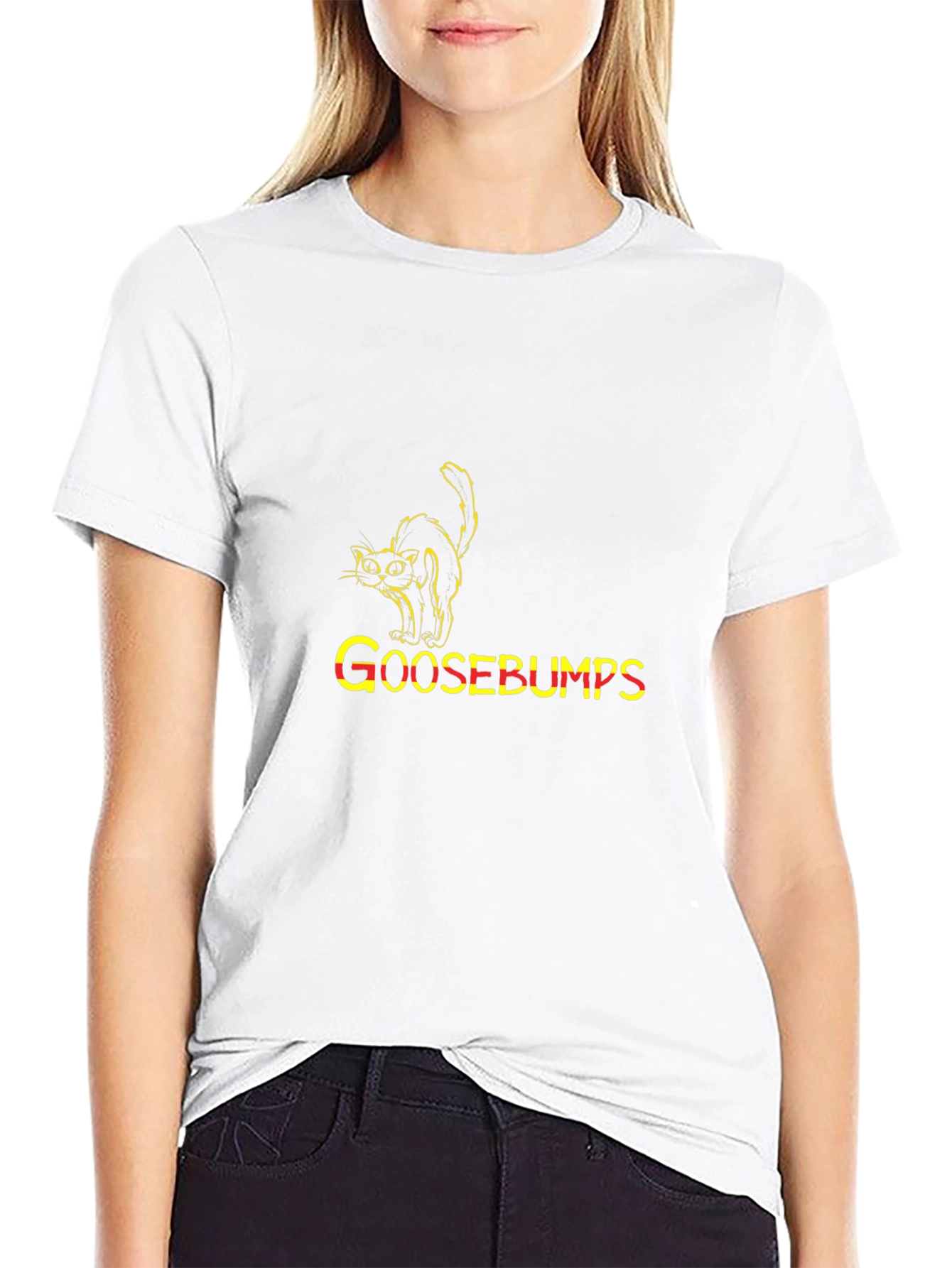 Goosebumps Cat Black T-Shirt