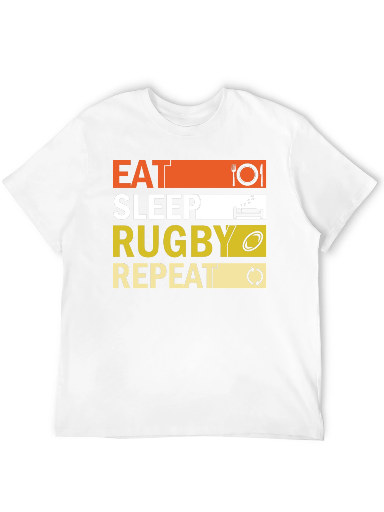 Eat Sleep Rugby Repeat Graphic Tee
