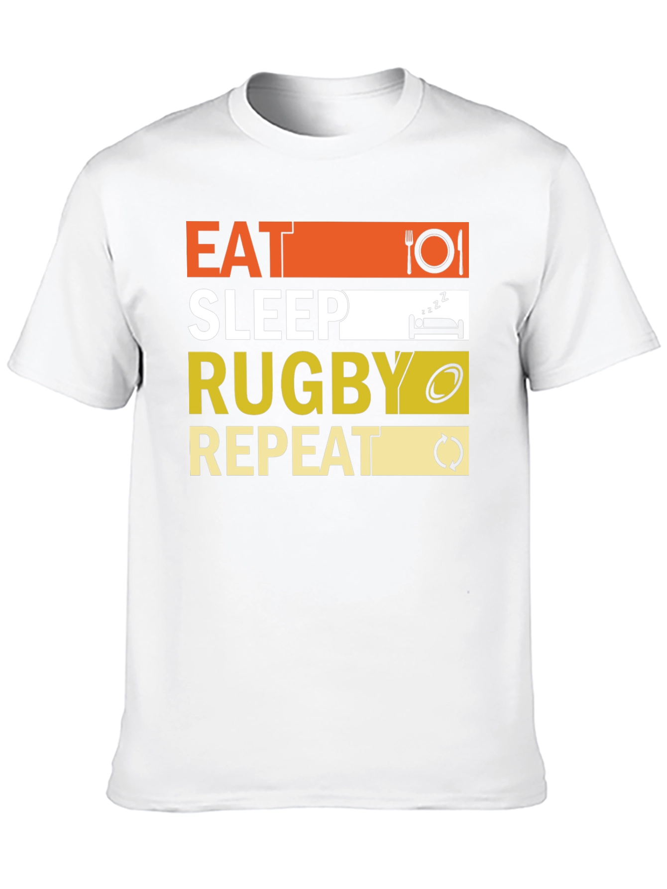 Eat Sleep Rugby Repeat Graphic Tee