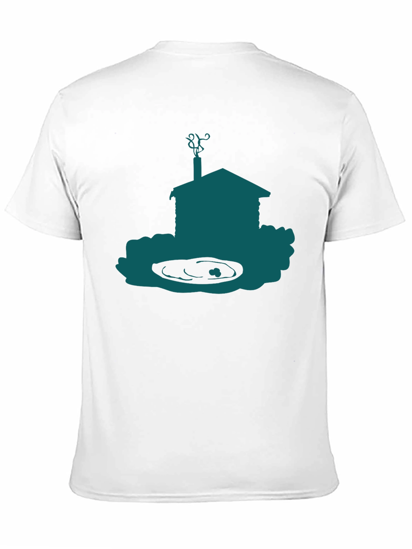 Cabin Silhouette Graphic Tee - Black
