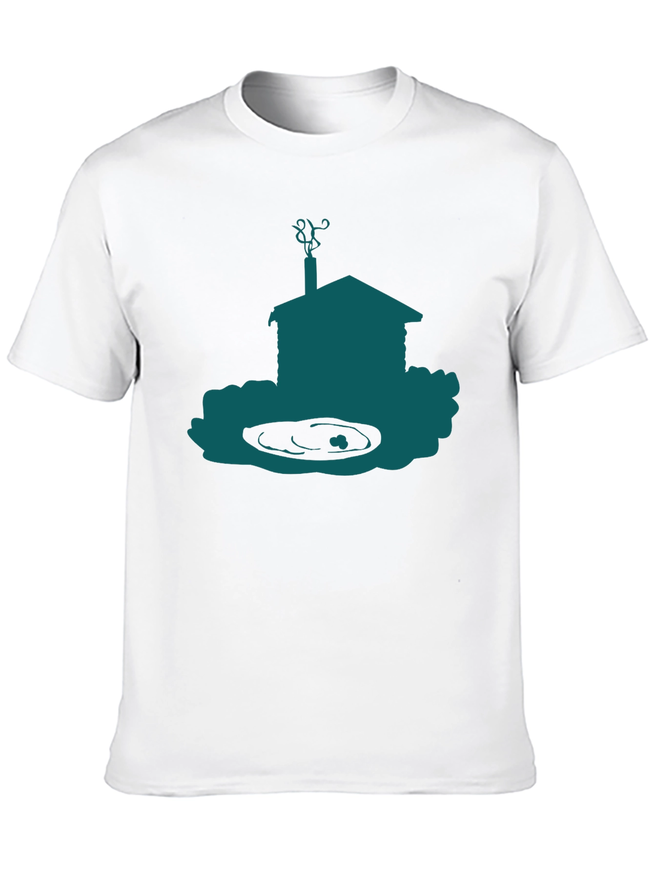 Cabin Silhouette Graphic Tee - Black