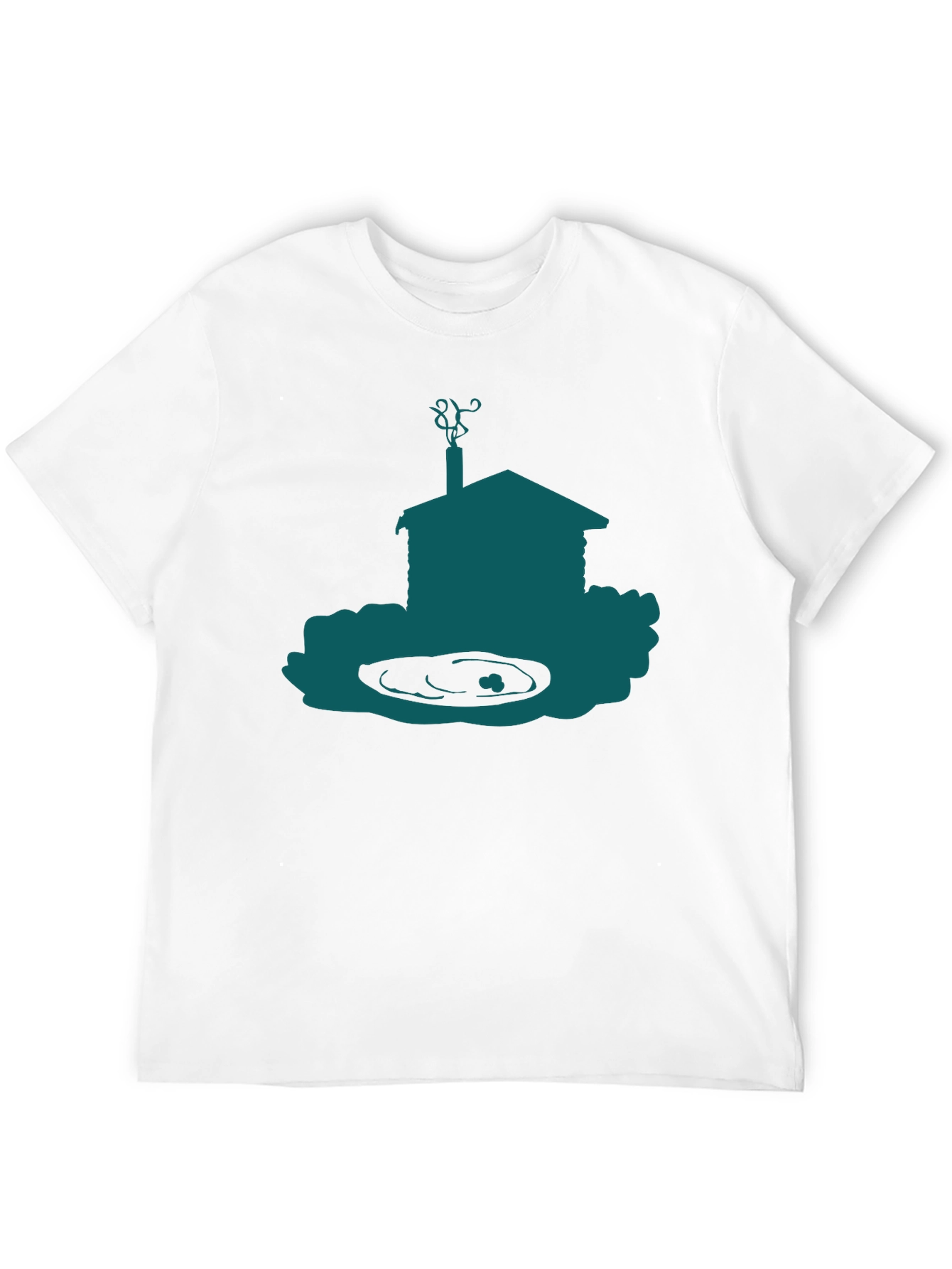 Cabin Silhouette Graphic Tee - Black