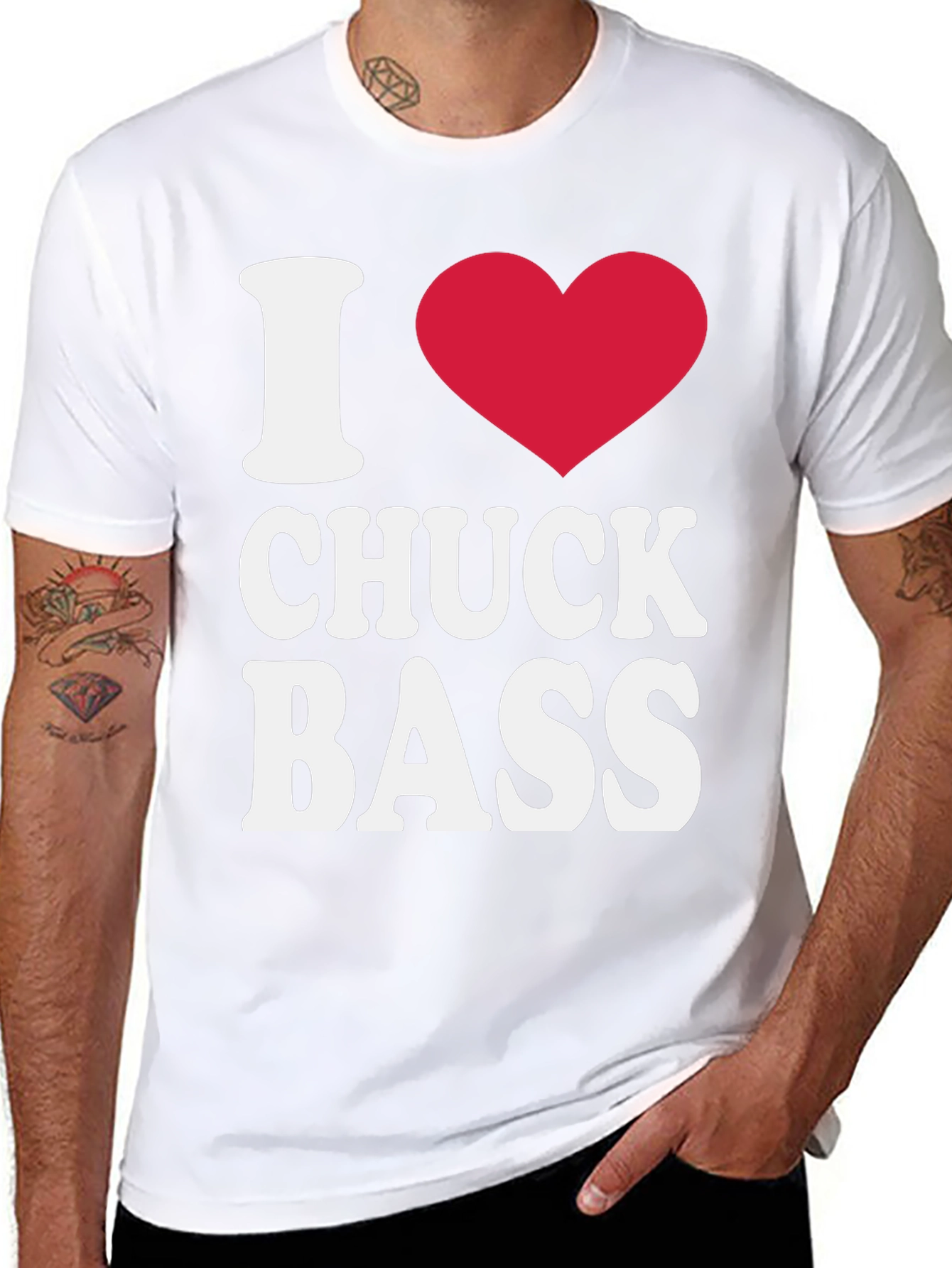 I Heart Chuck Bass Black T-Shirt
