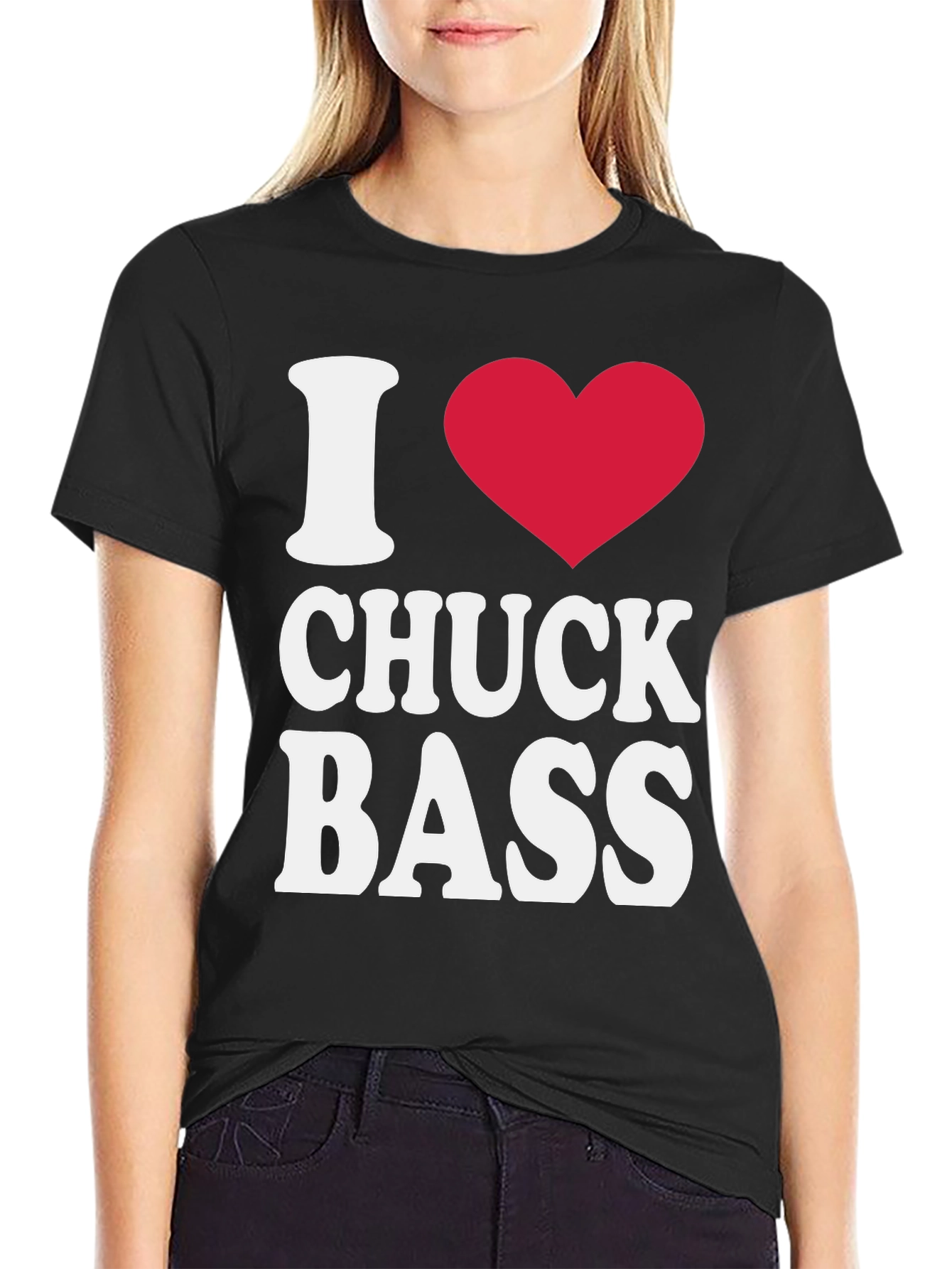 I Heart Chuck Bass Black T-Shirt