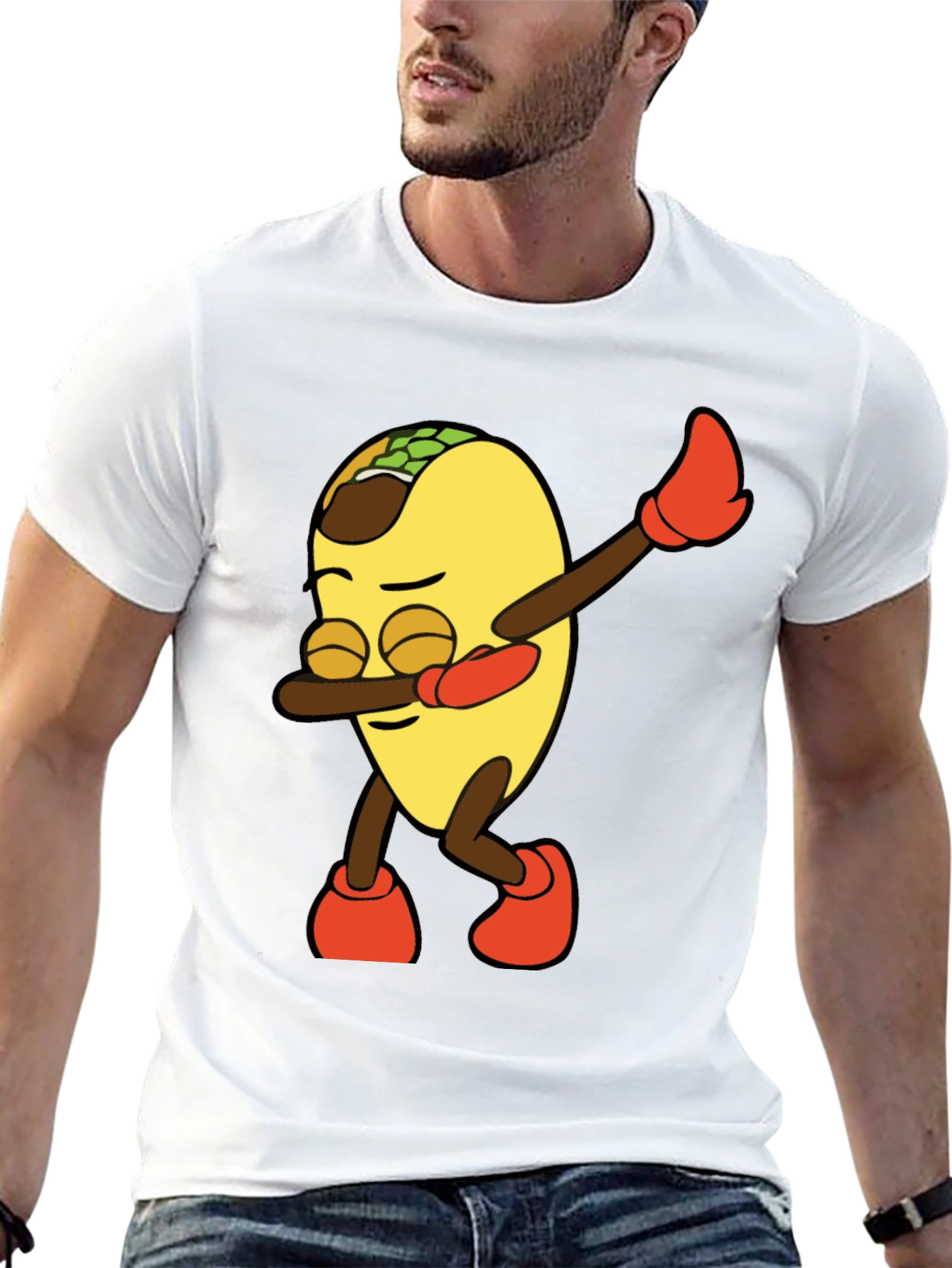 Dabbing Taco Graphic Tee - Mens Black T-Shirt