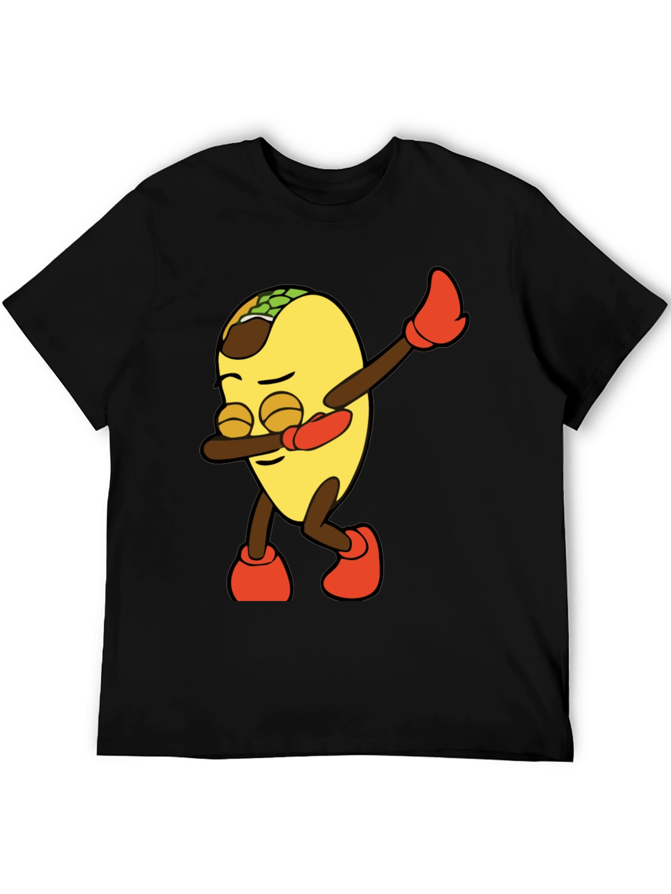 Dabbing Taco Graphic Tee - Mens Black T-Shirt