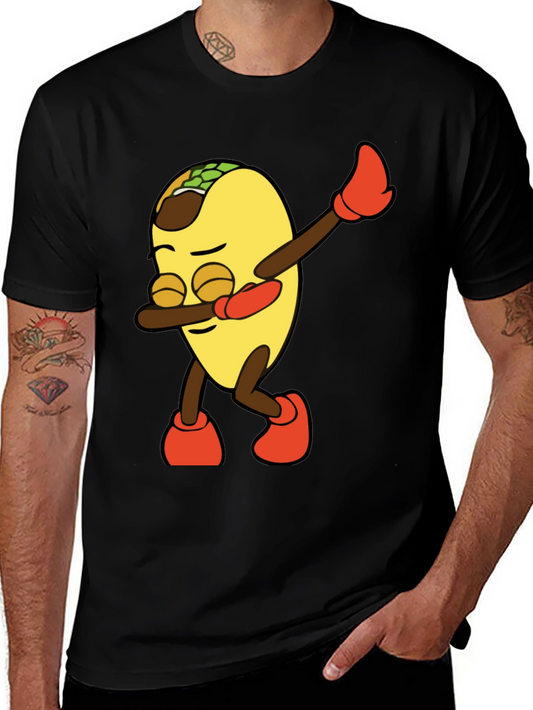 Dabbing Taco Graphic Tee - Mens Black T-Shirt