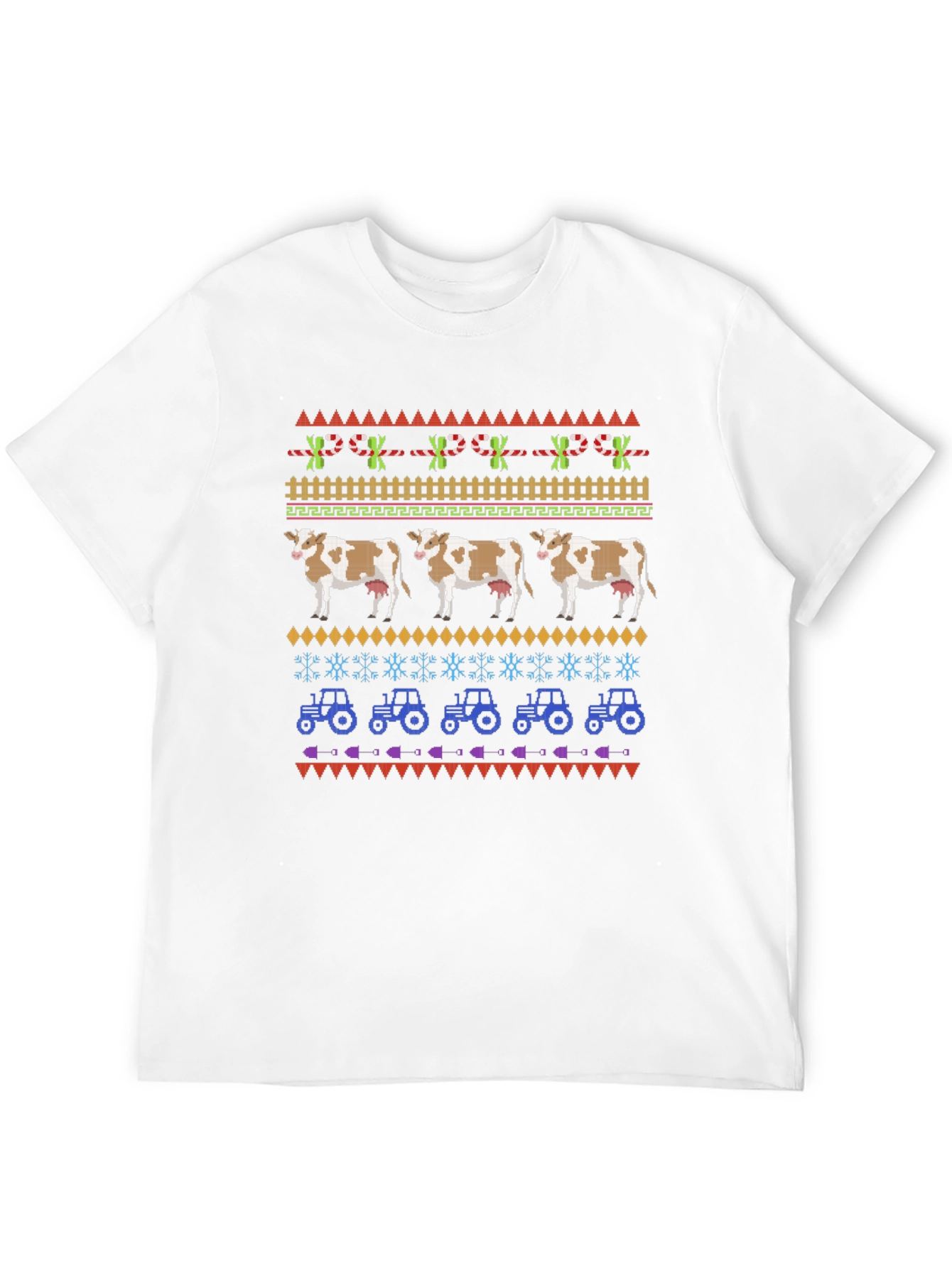 Novelty Cow & Tractor Graphic Tee