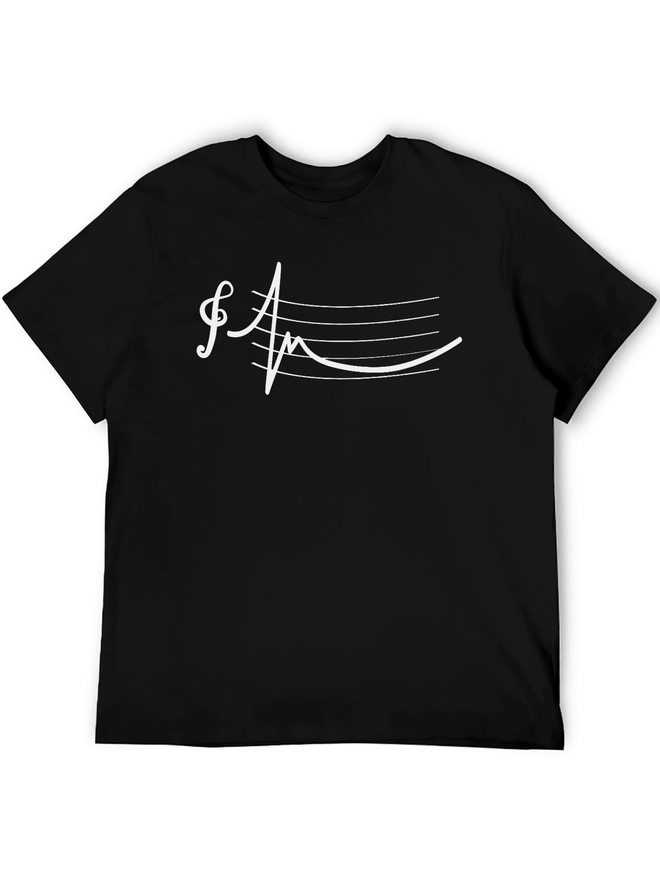 Musical Heartbeat T-Shirt - Black Cotton Tee