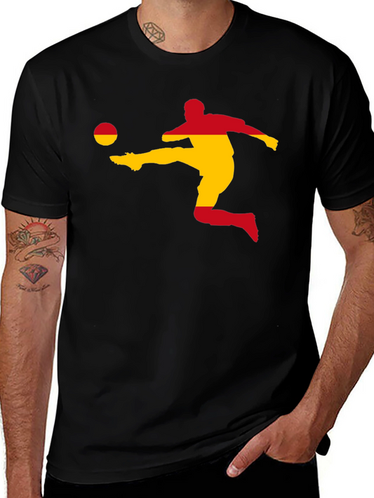 Soccer Kick T-Shirt - Spain Colors Design