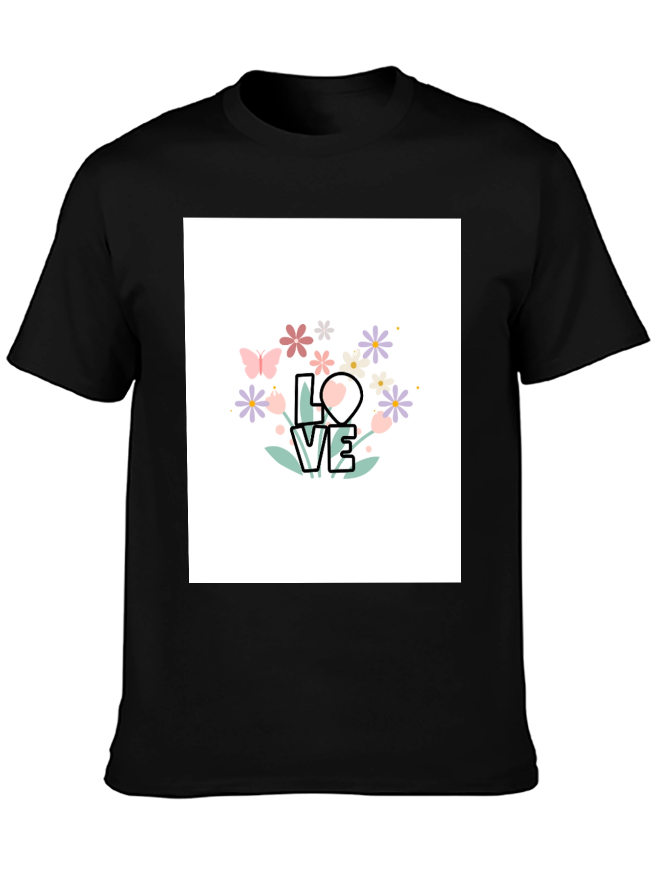 Floral LOVE Graphic T-Shirt - Trendy Casual Wear