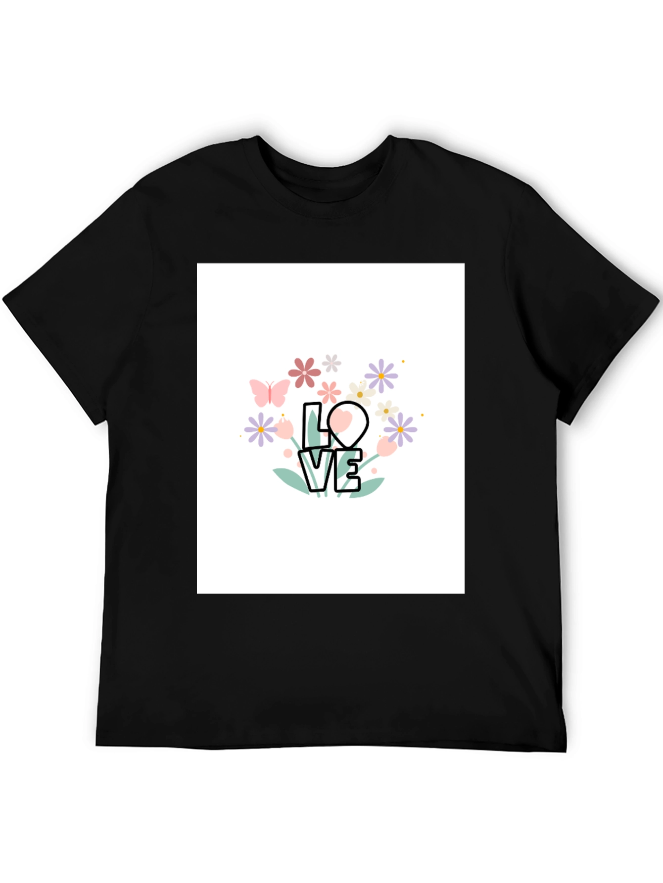 Floral LOVE Graphic T-Shirt - Trendy Casual Wear