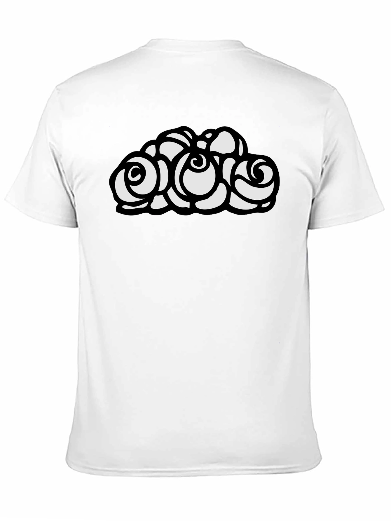 Black T-Shirt with Rose Graphic