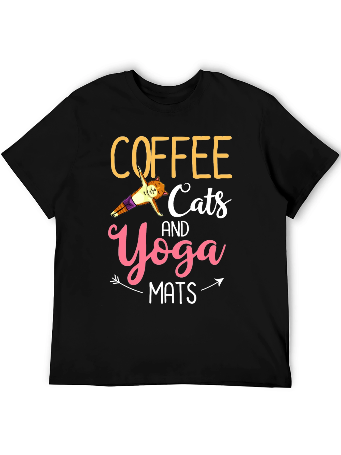 Coffee Cats Yoga Mats Graphic Tee