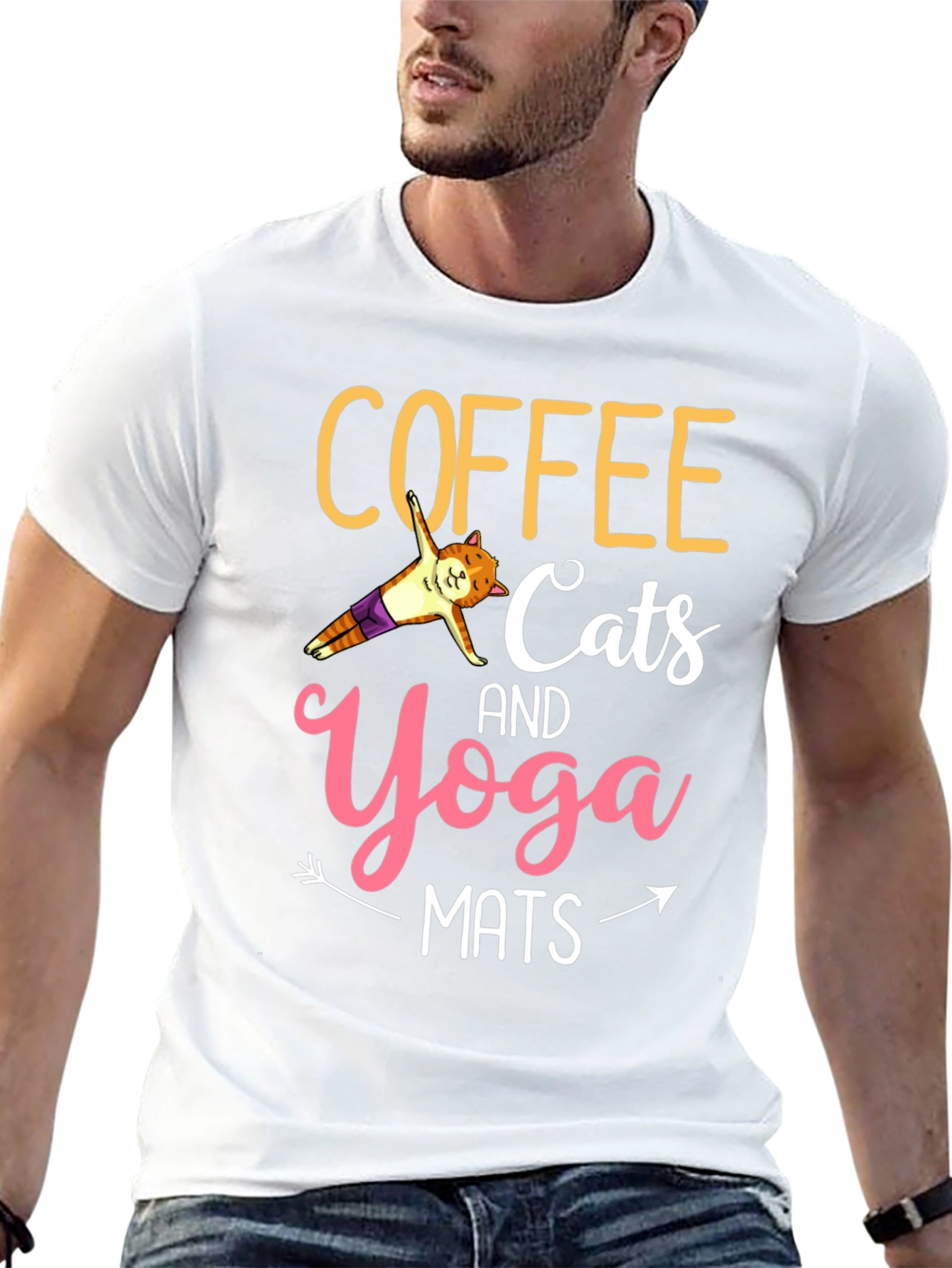 Coffee Cats Yoga Mats Graphic Tee