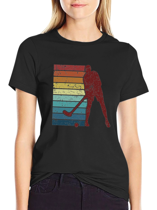 Vintage Hockey Player Retro T-Shirt