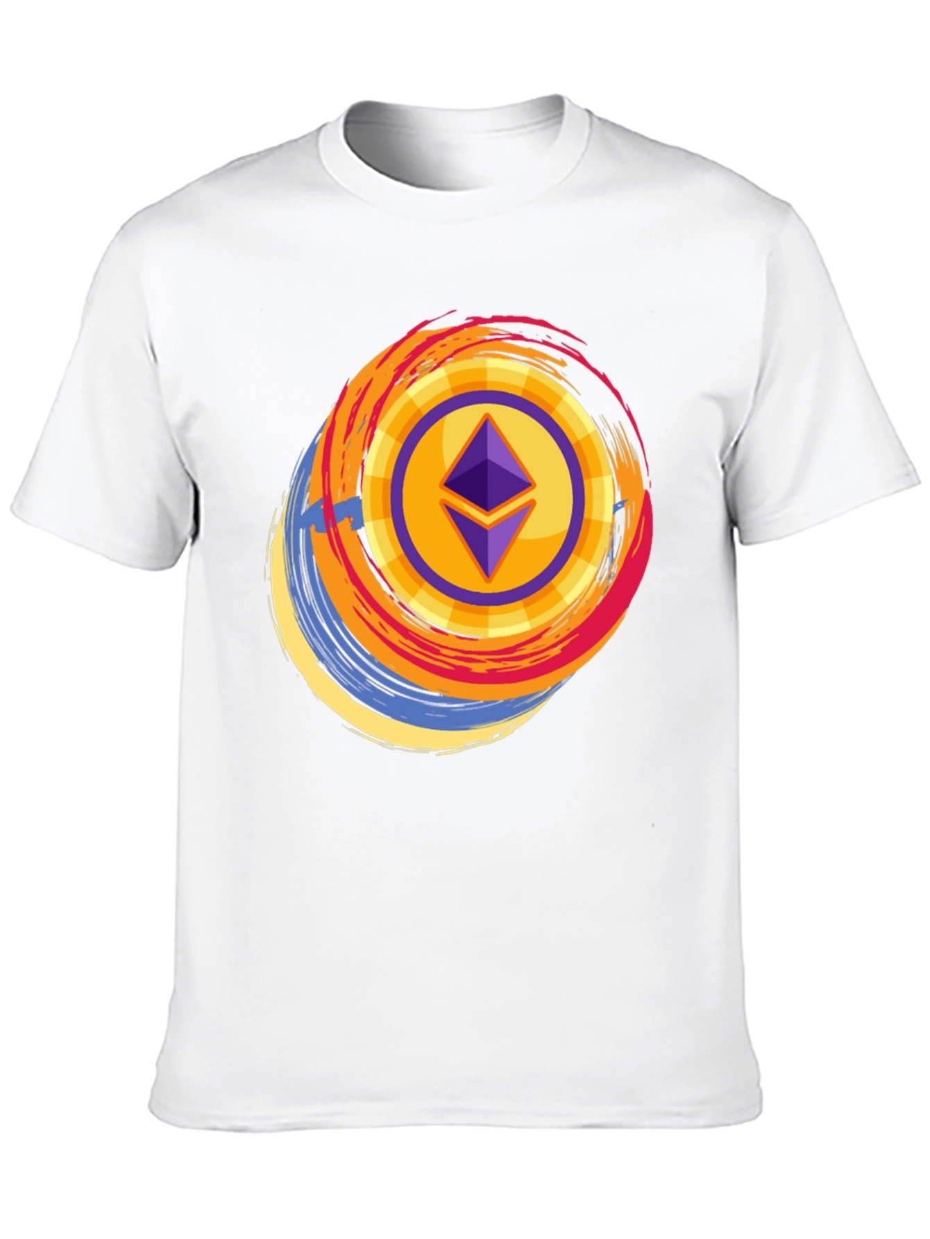 Ethereum Crypto Graphic Tee - Black Cotton T-Shirt