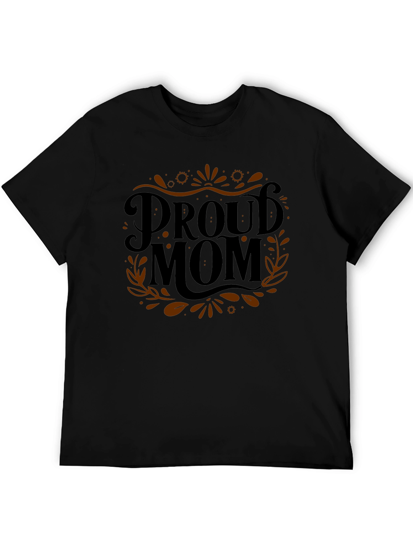 Proud Mom Black Graphic Tee