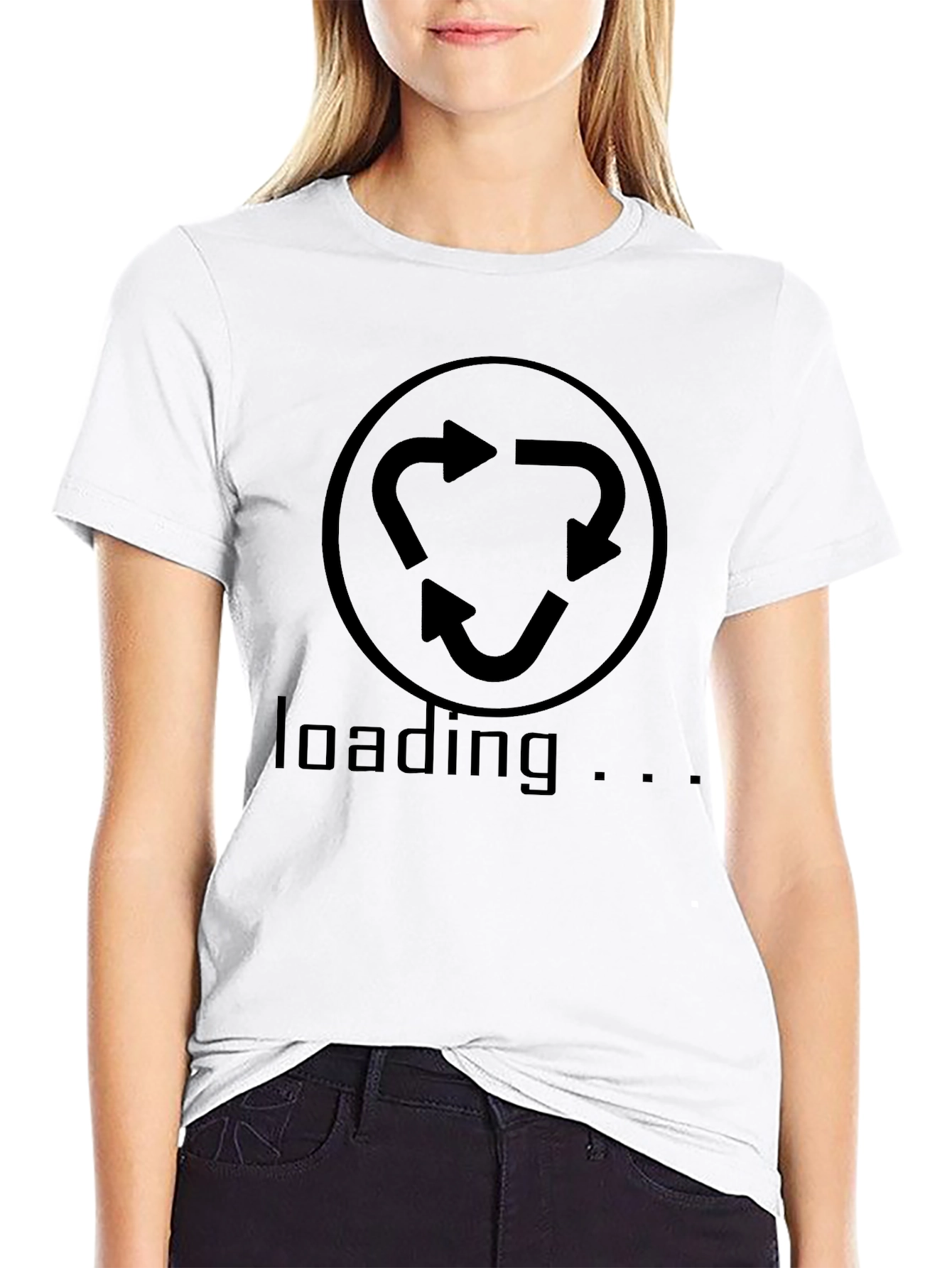 Loading Arrows Graphic Black T-Shirt