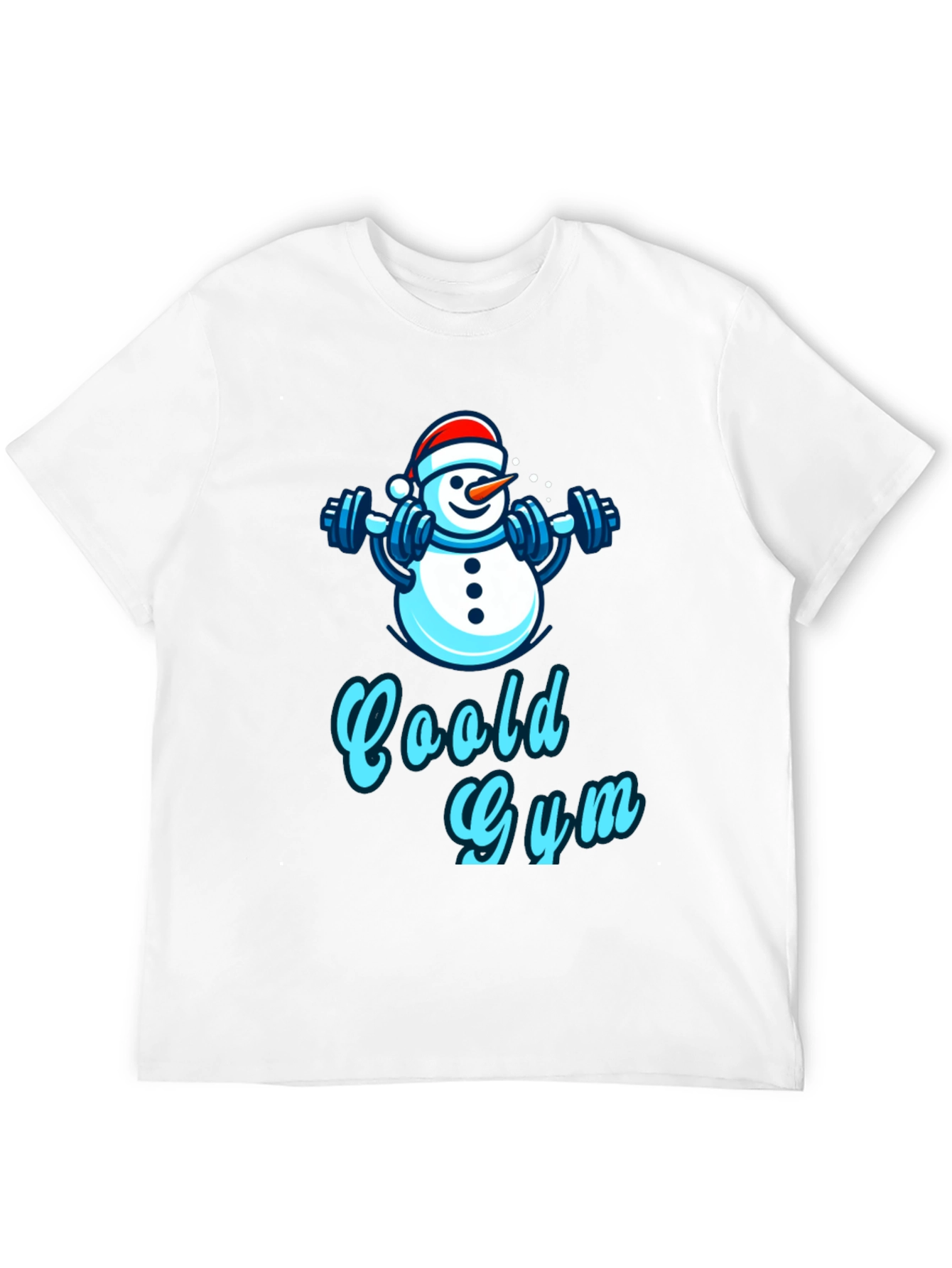 Cool Gym Snowman Black T-Shirt