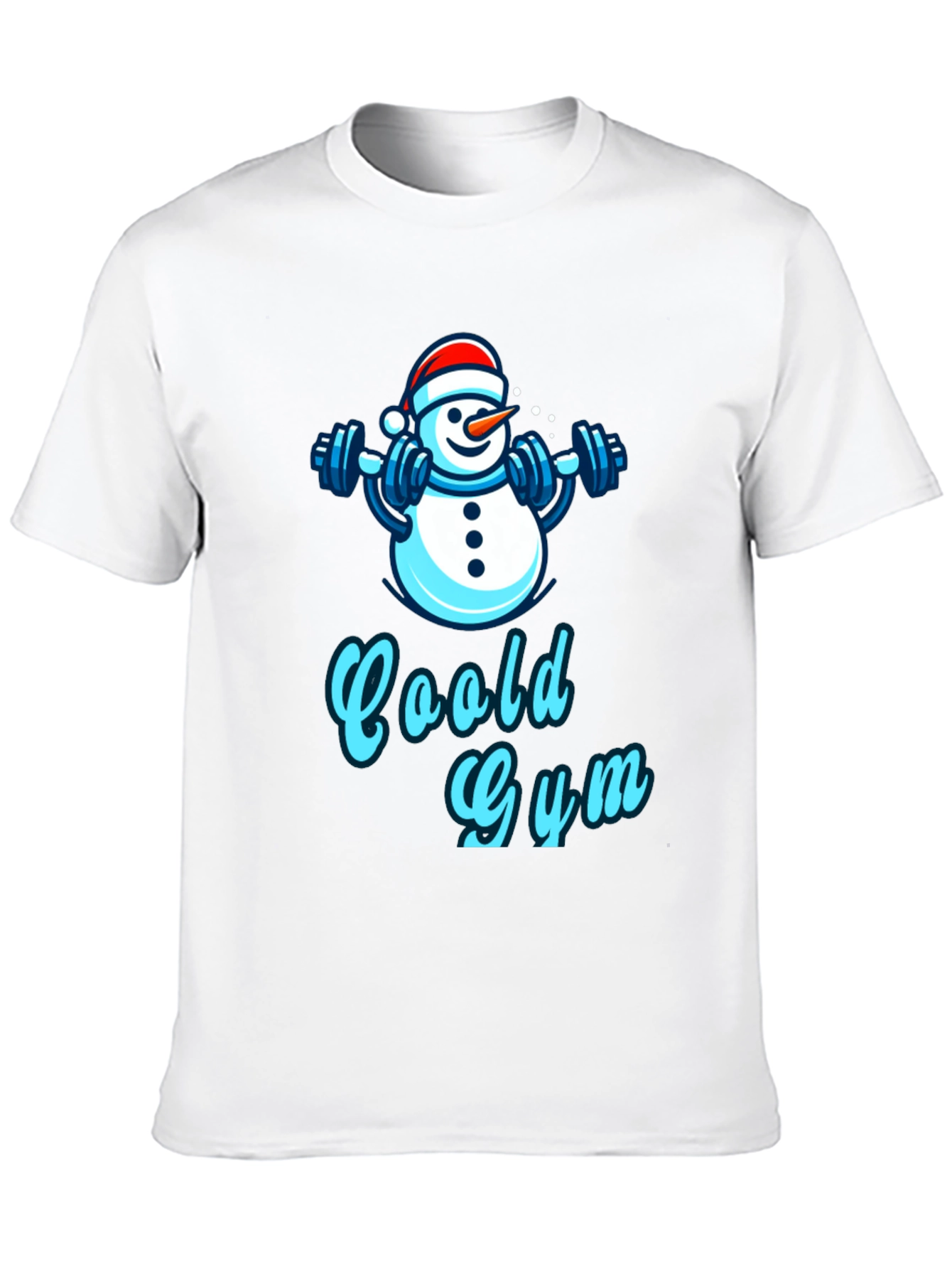 Cool Gym Snowman Black T-Shirt