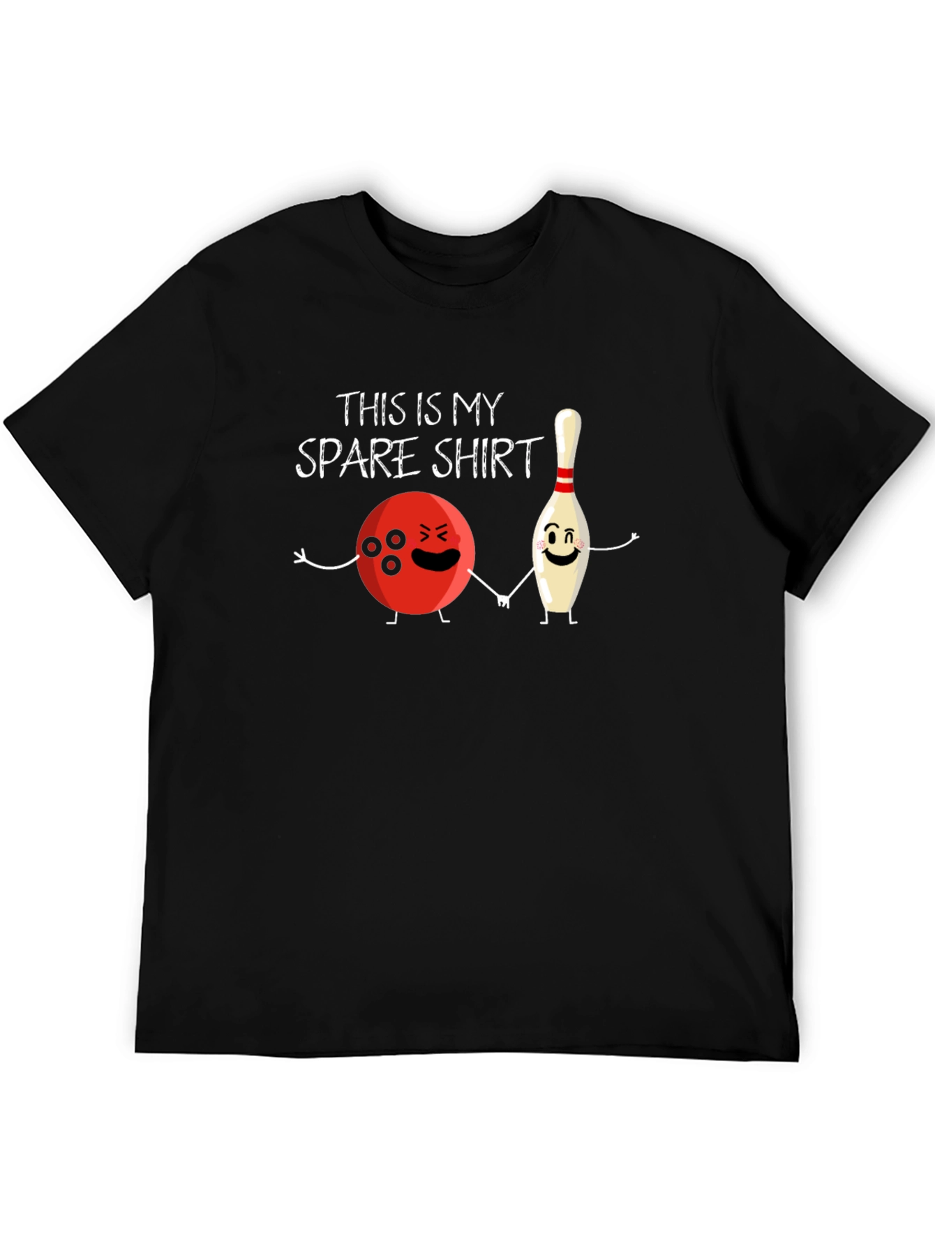 Funny Bowling Spare Shirt - Cartoon Ball & Pin