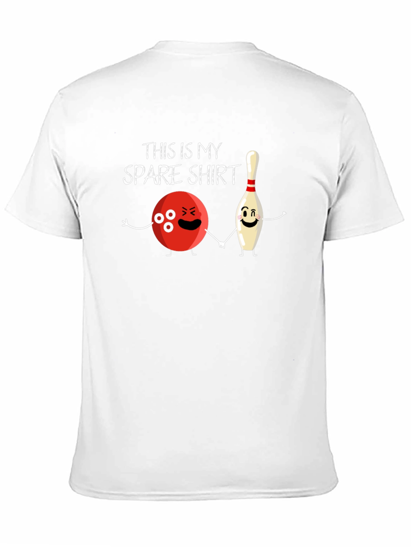 Funny Bowling Spare Shirt - Cartoon Ball & Pin