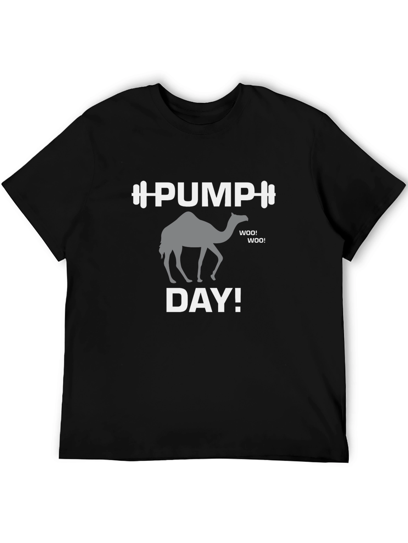 Pump Day Camel Graphic Tee - Black Gym Shirt
