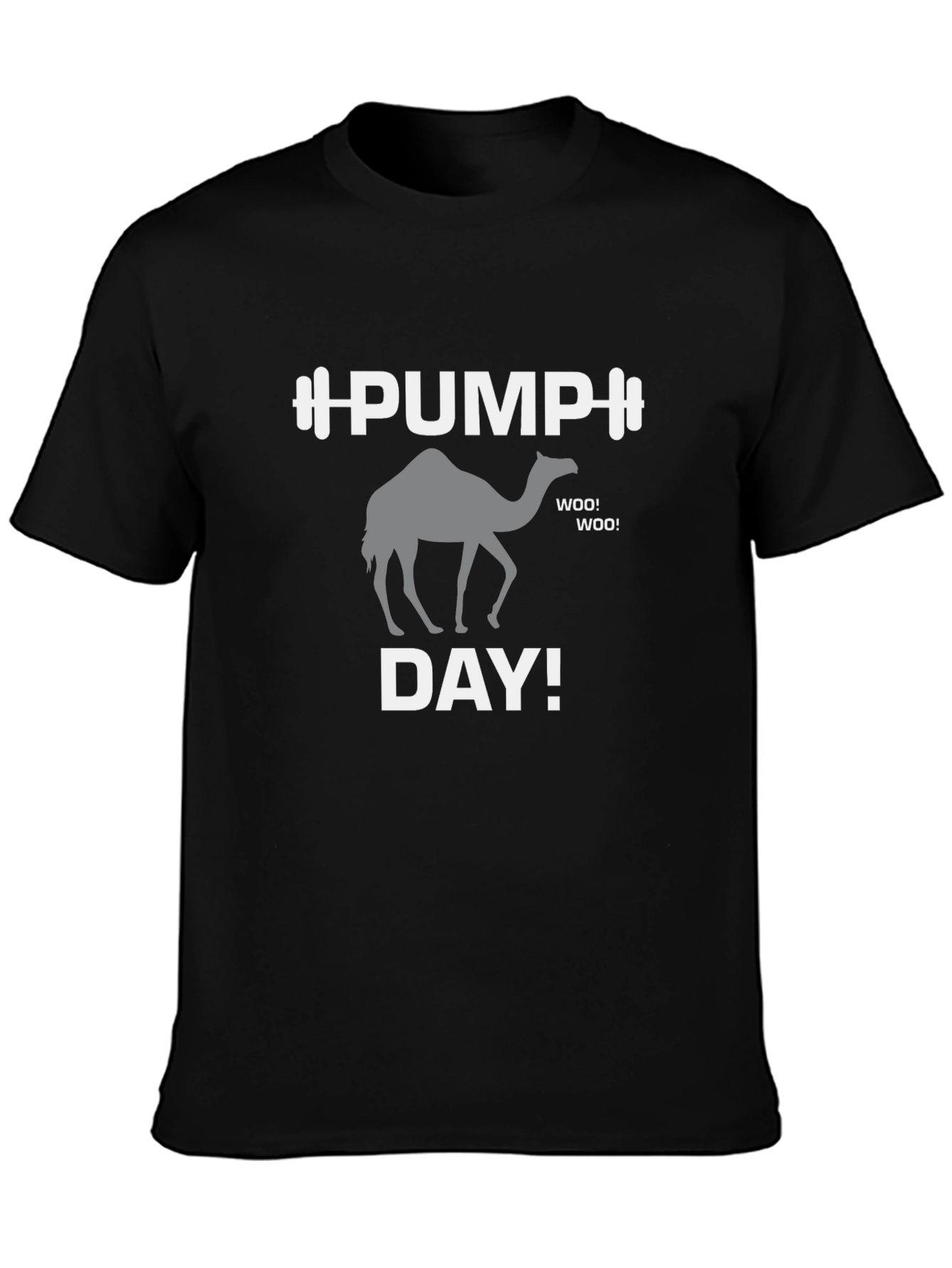 Pump Day Camel Graphic Tee - Black Gym Shirt