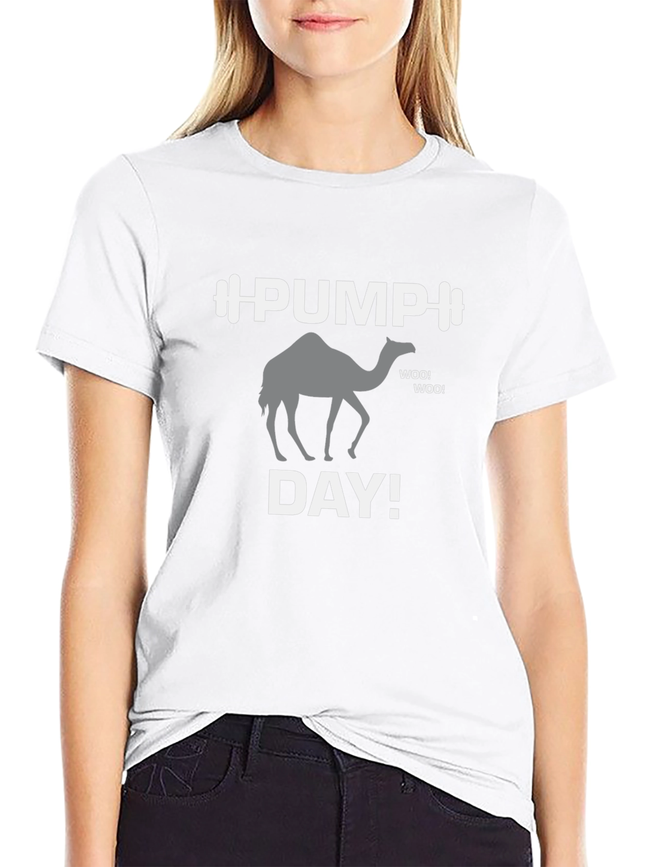 Pump Day Camel Graphic Tee - Black Gym Shirt