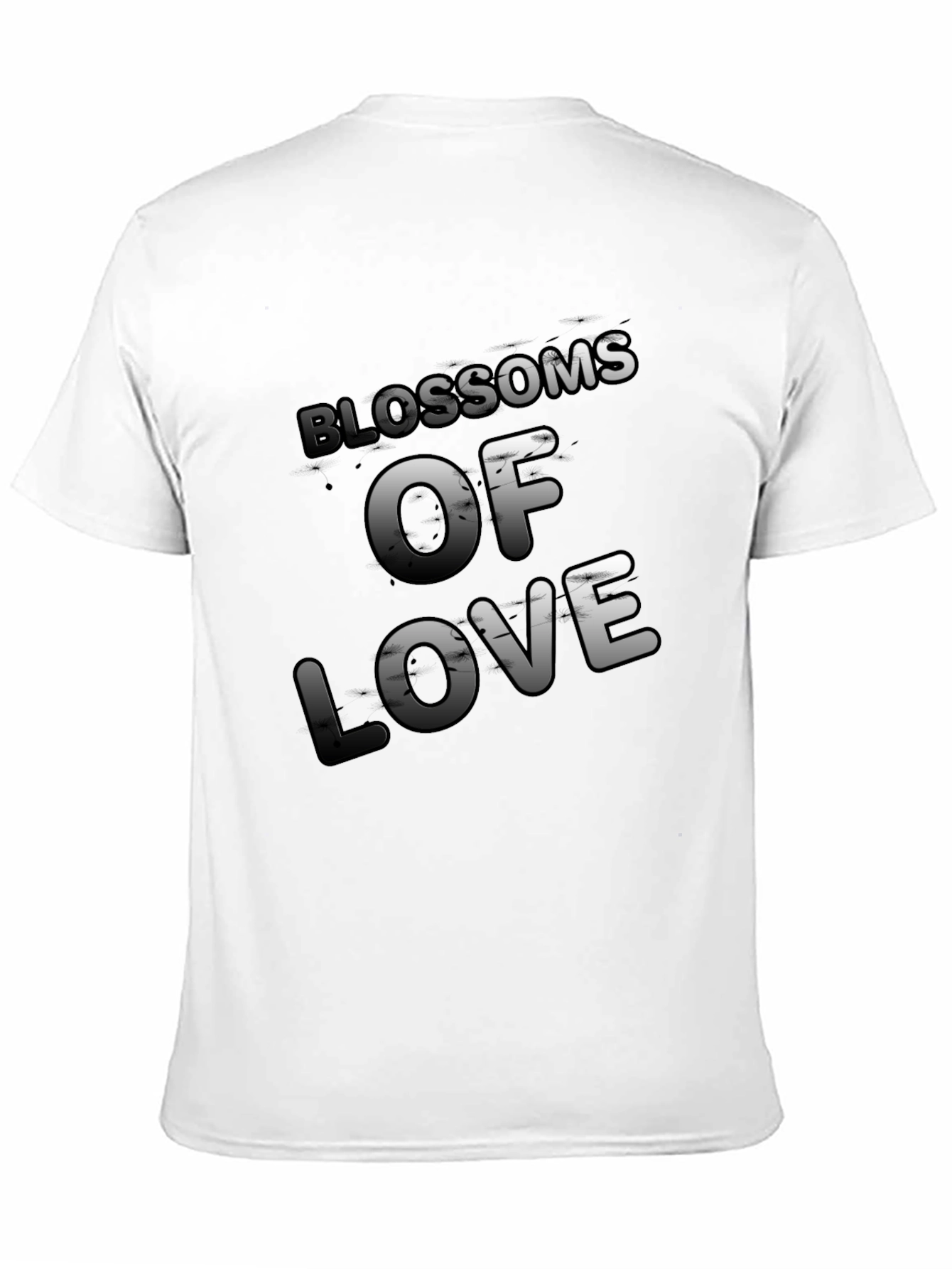 Blossoms of Love Graphic Tee - Stylish Black T-Shirt
