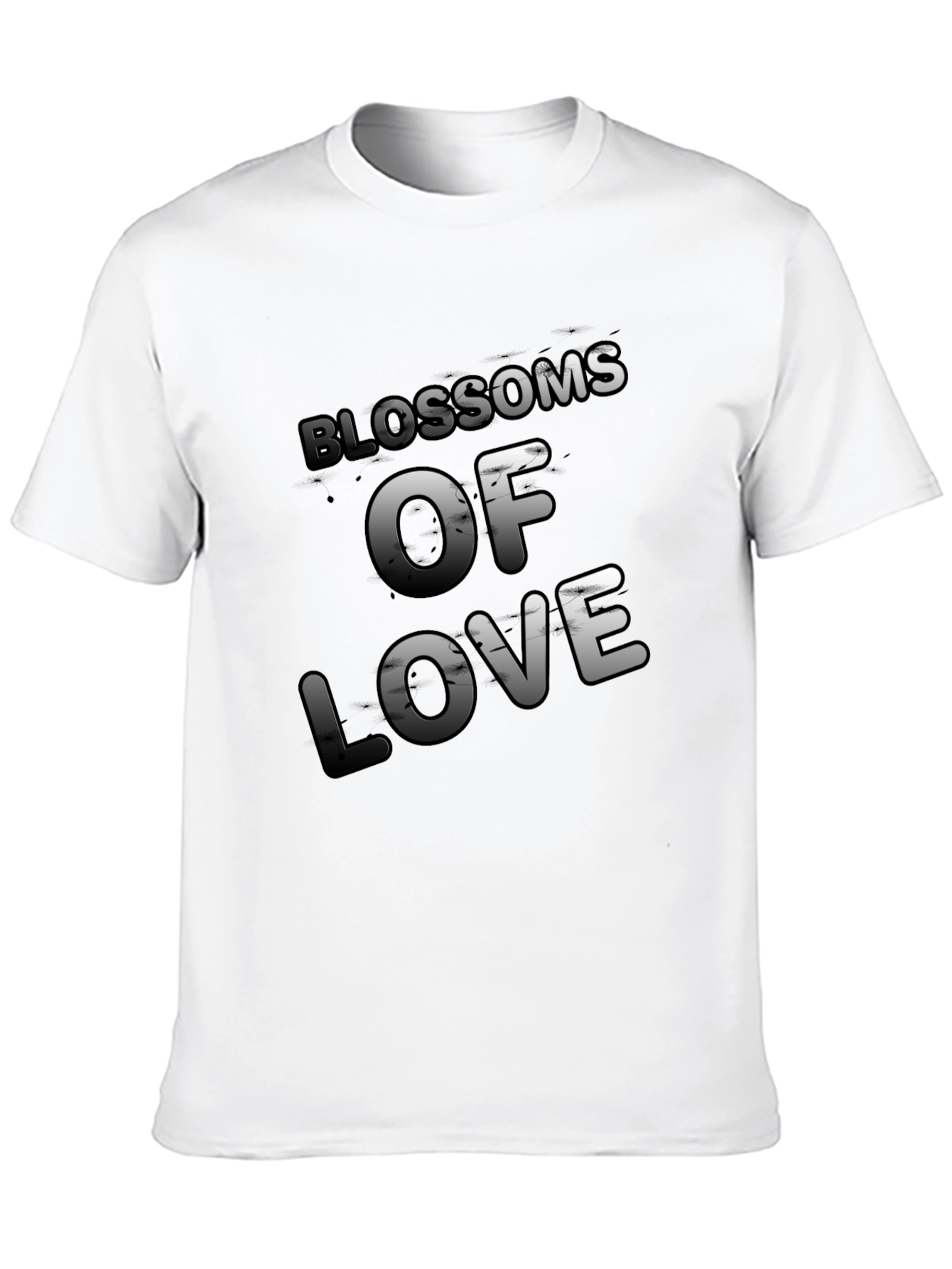 Blossoms of Love Graphic Tee - Stylish Black T-Shirt