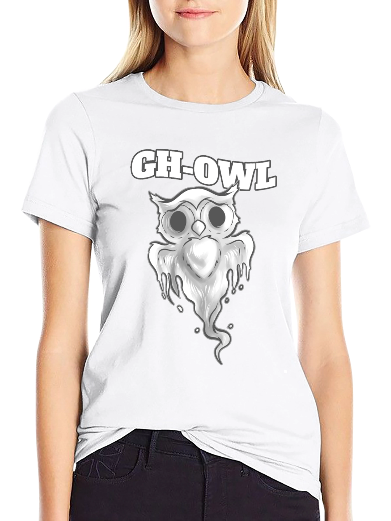Gh-Owl Graphic T-Shirt - Spooky Cute Design