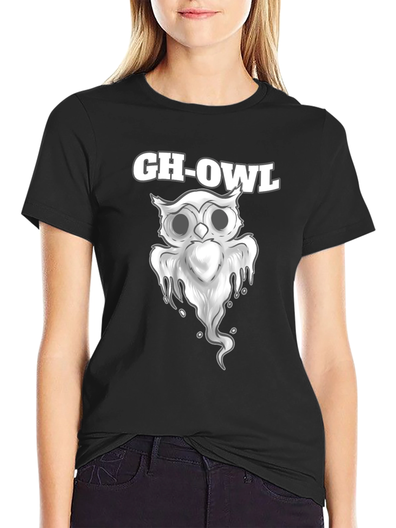 Gh-Owl Graphic T-Shirt - Spooky Cute Design