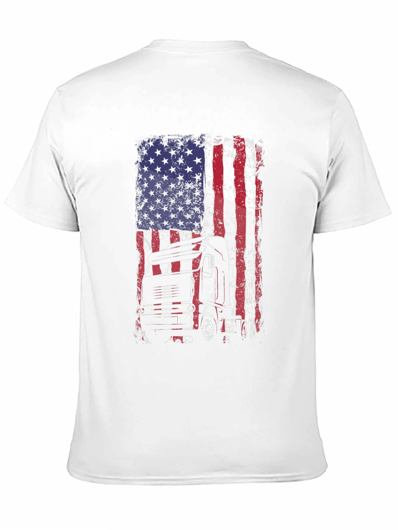 Trucker USA Flag Graphic T-Shirt