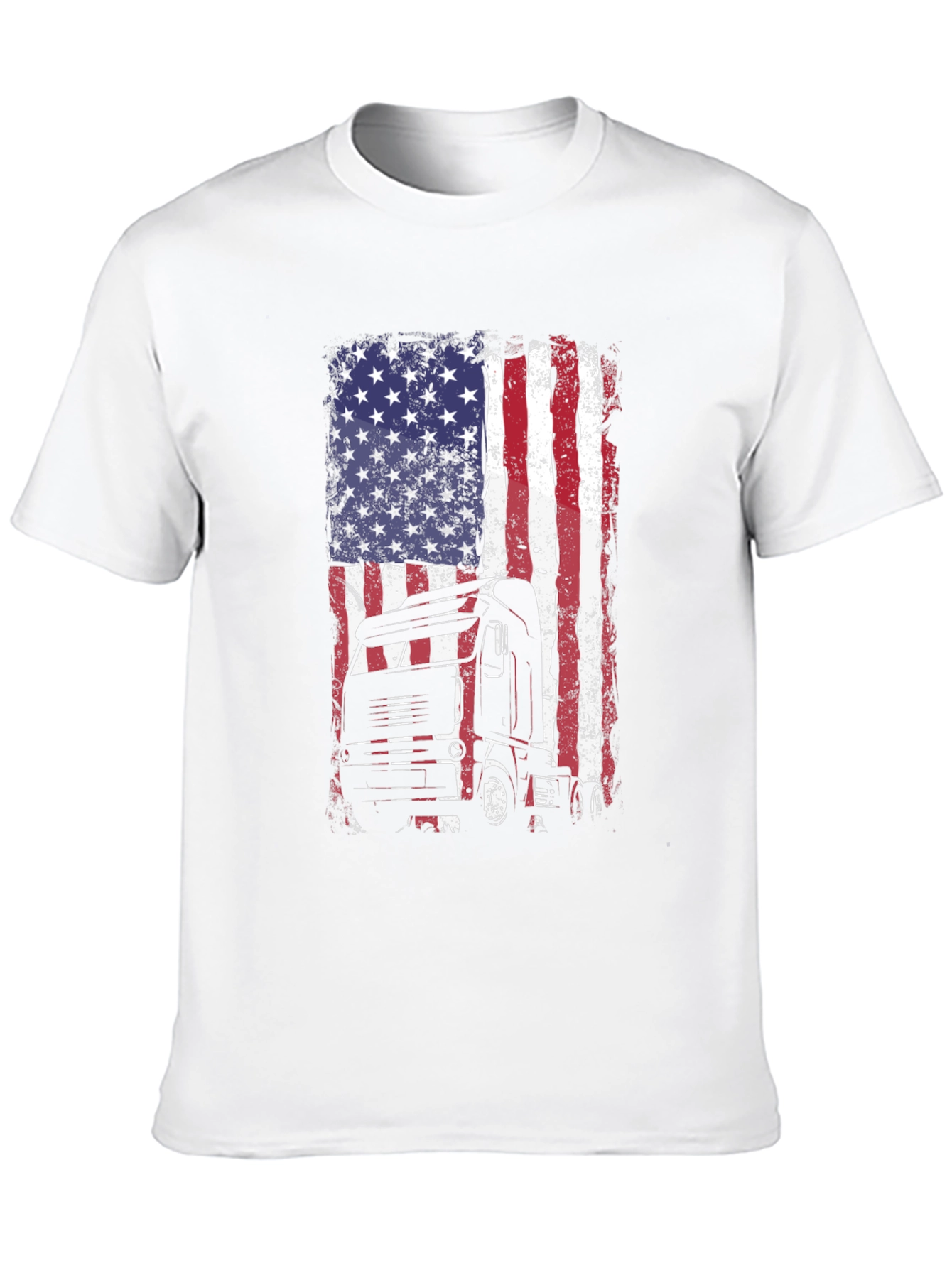 Trucker USA Flag Graphic T-Shirt