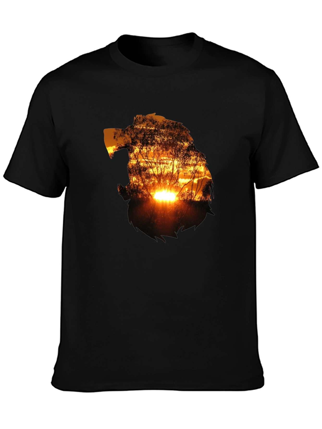 Sunset Silhouette Graphic T-Shirt - Black