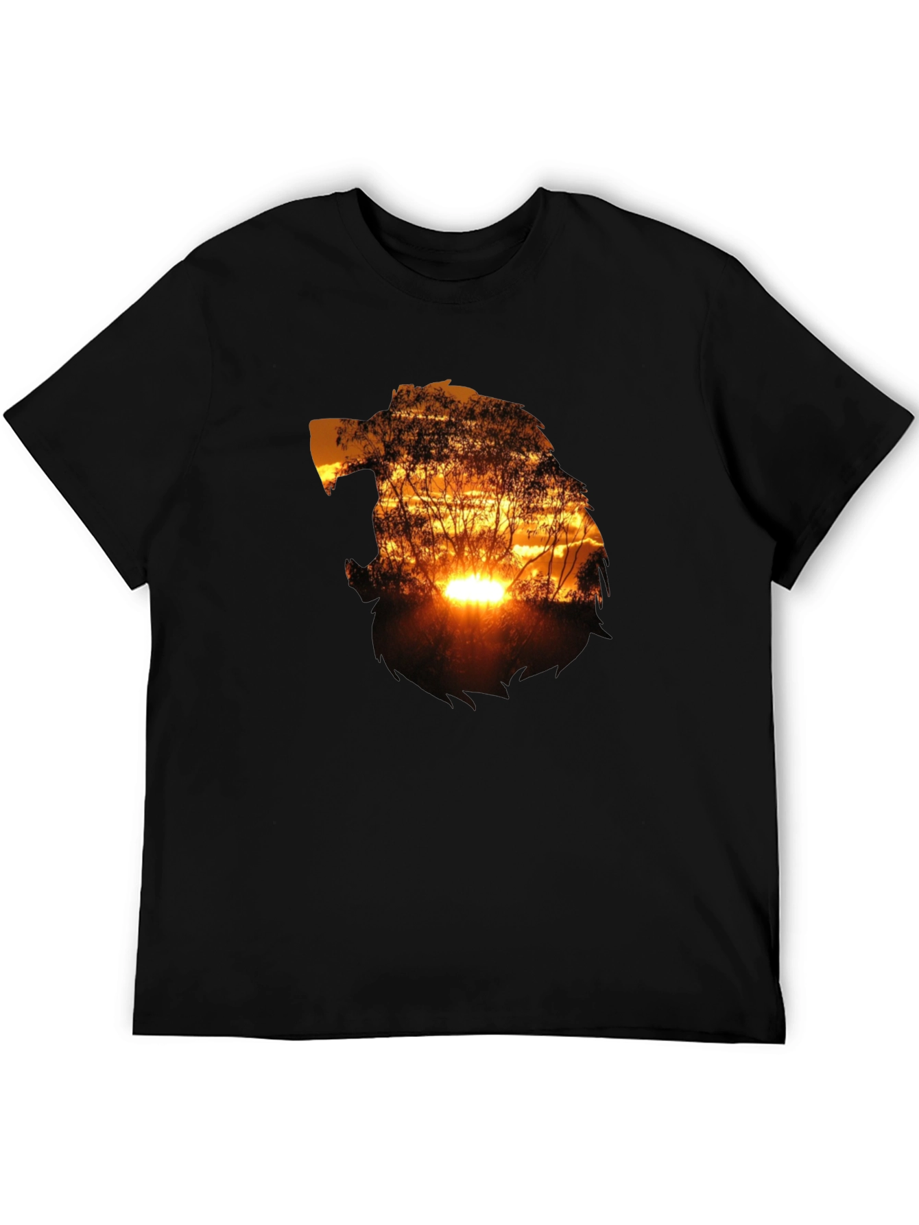 Sunset Silhouette Graphic T-Shirt - Black