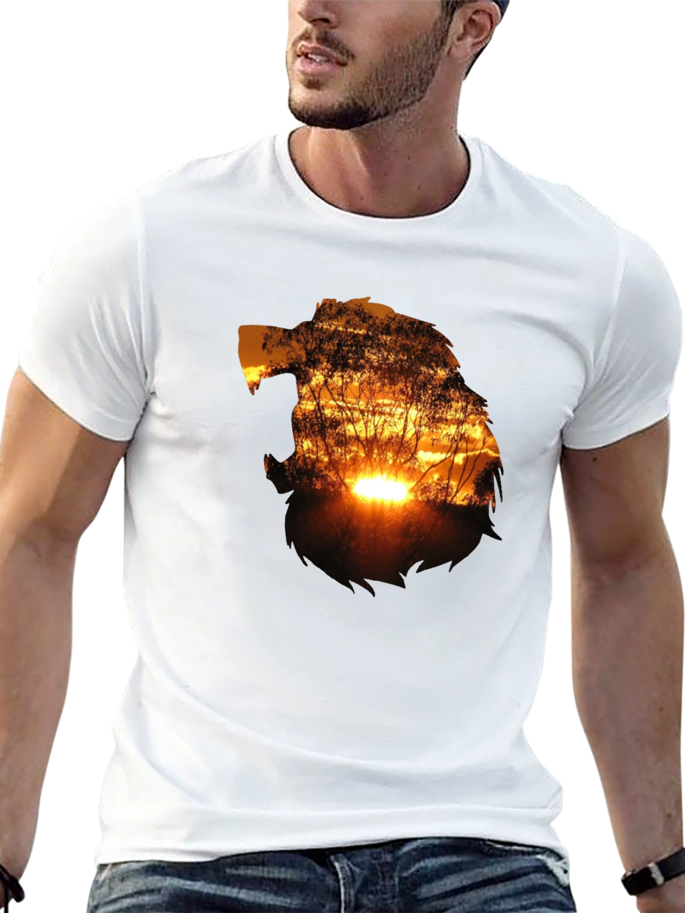 Sunset Silhouette Graphic T-Shirt - Black