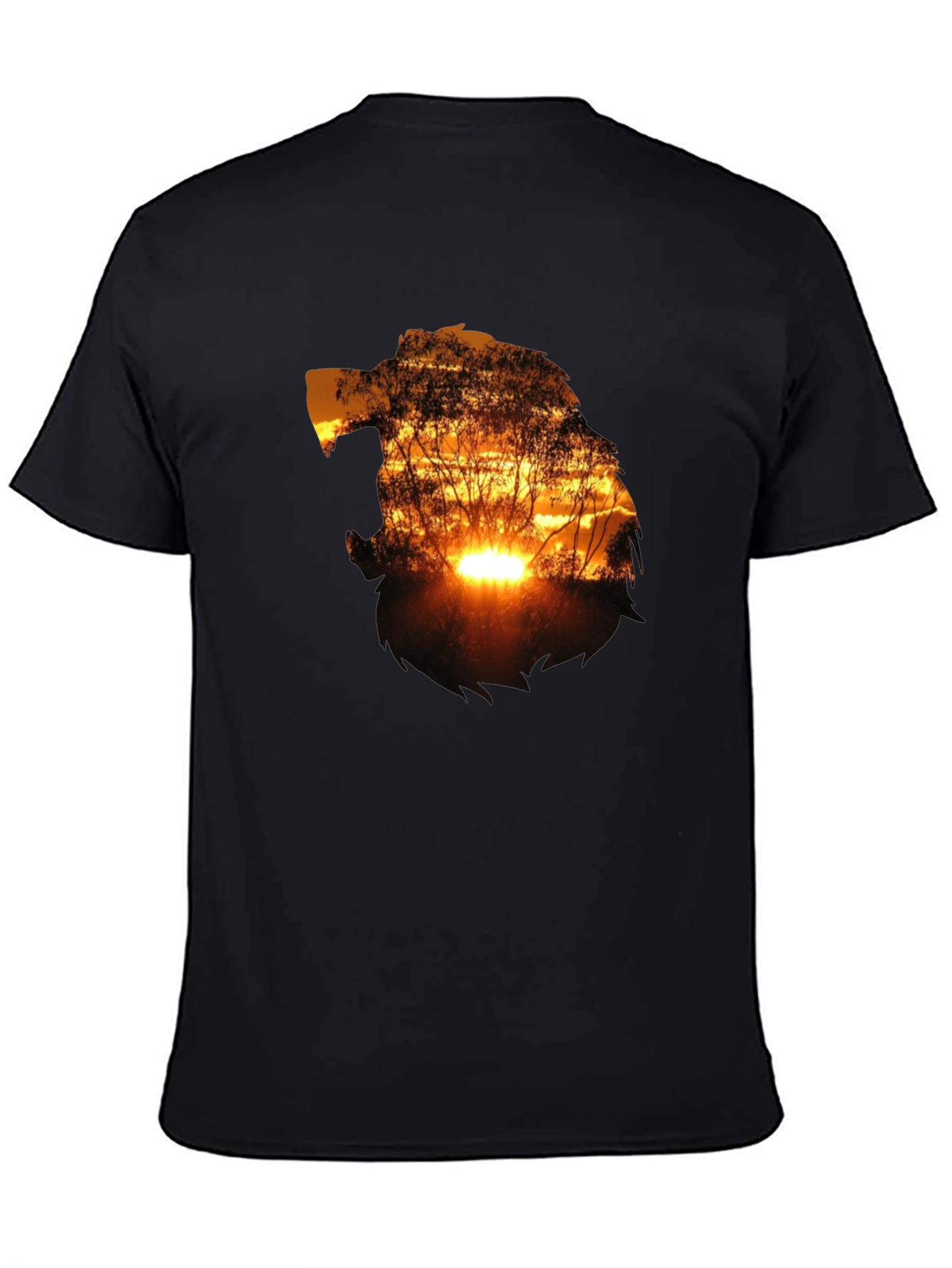 Sunset Silhouette Graphic T-Shirt - Black