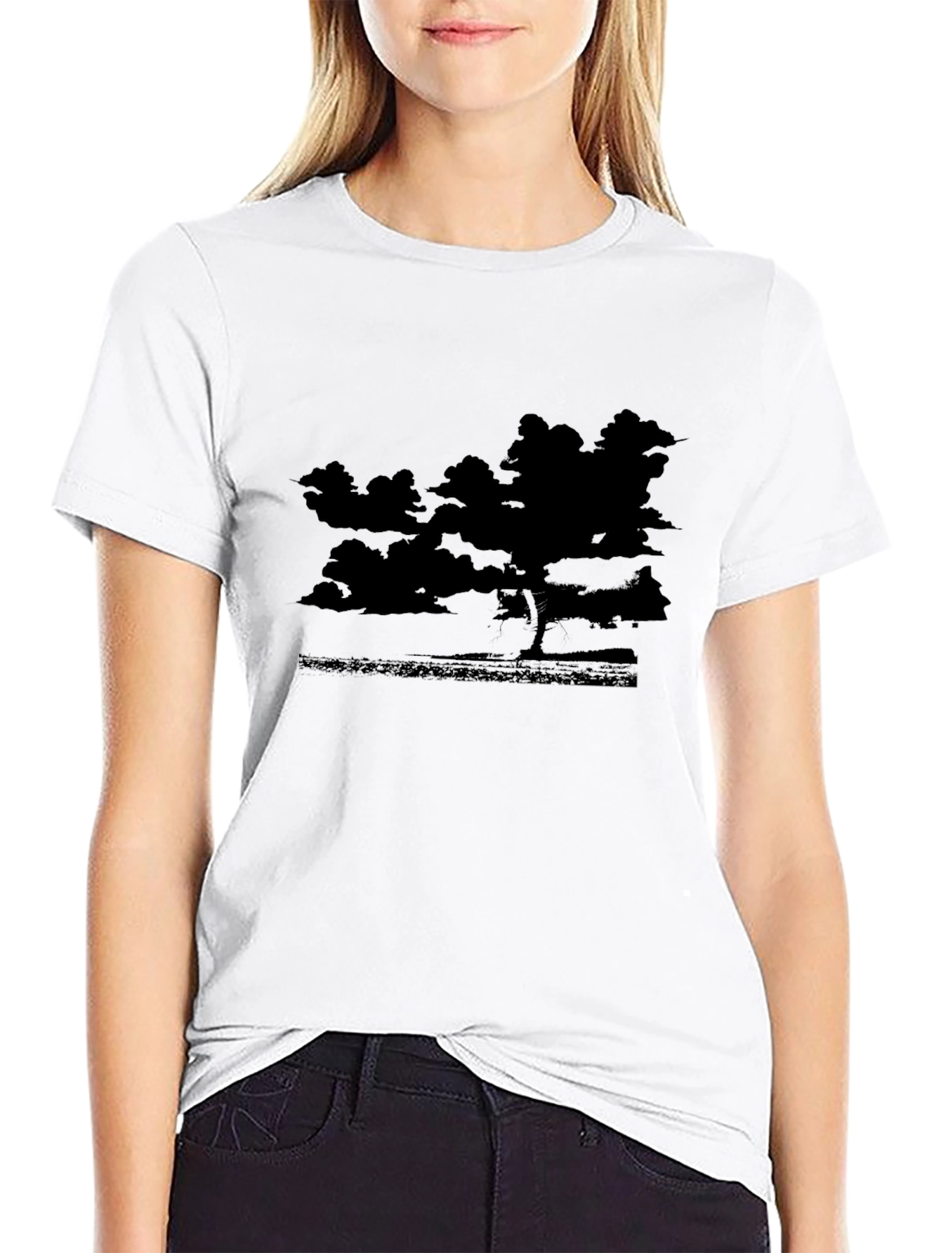 Black Silhouette Landscape T-Shirt