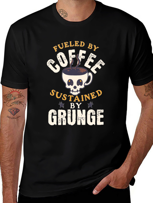 Fueled By Coffee Grunge T-Shirt