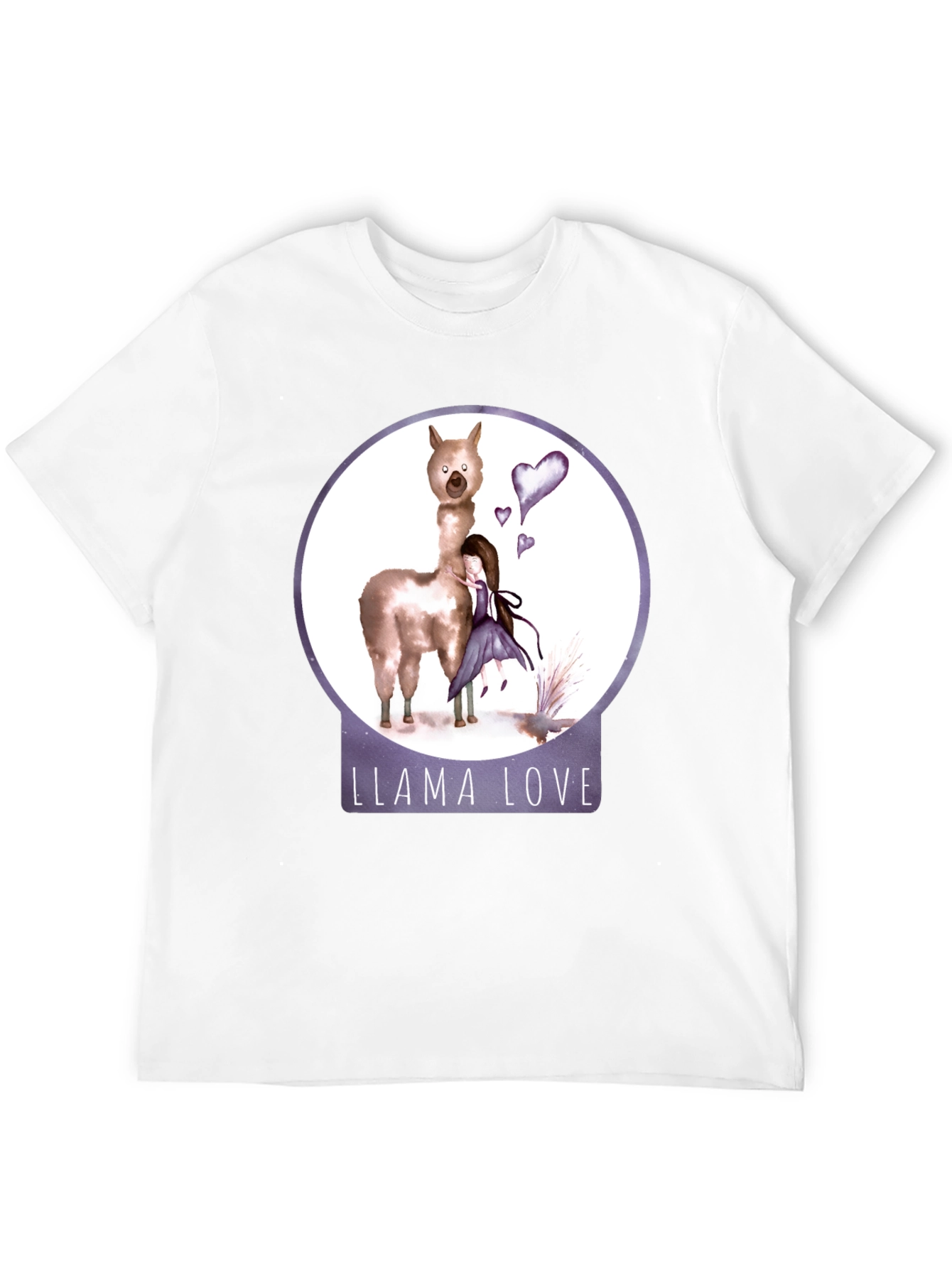 Llama Love Graphic T-Shirt Cute Animal Tee