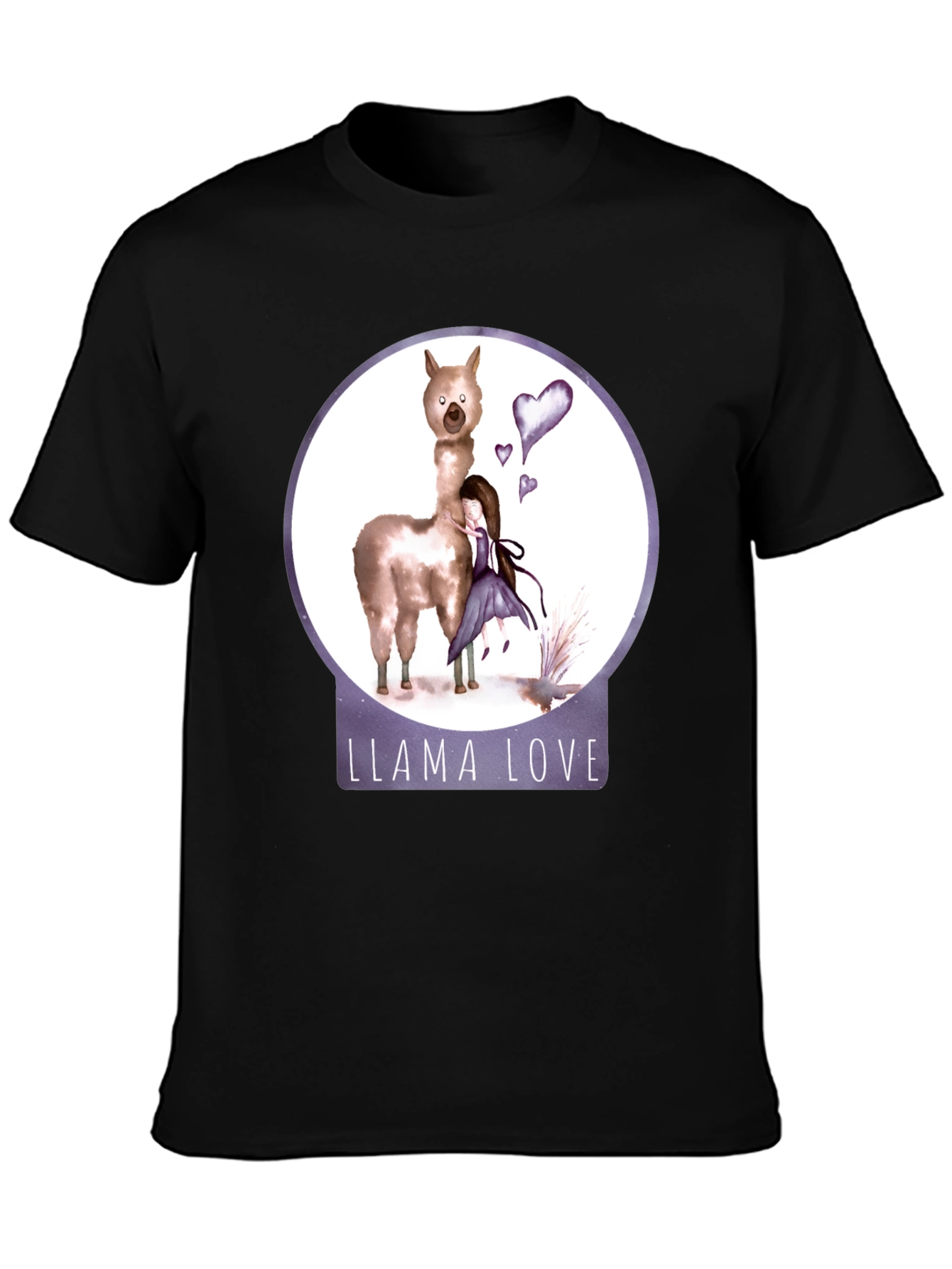 Llama Love Graphic T-Shirt Cute Animal Tee